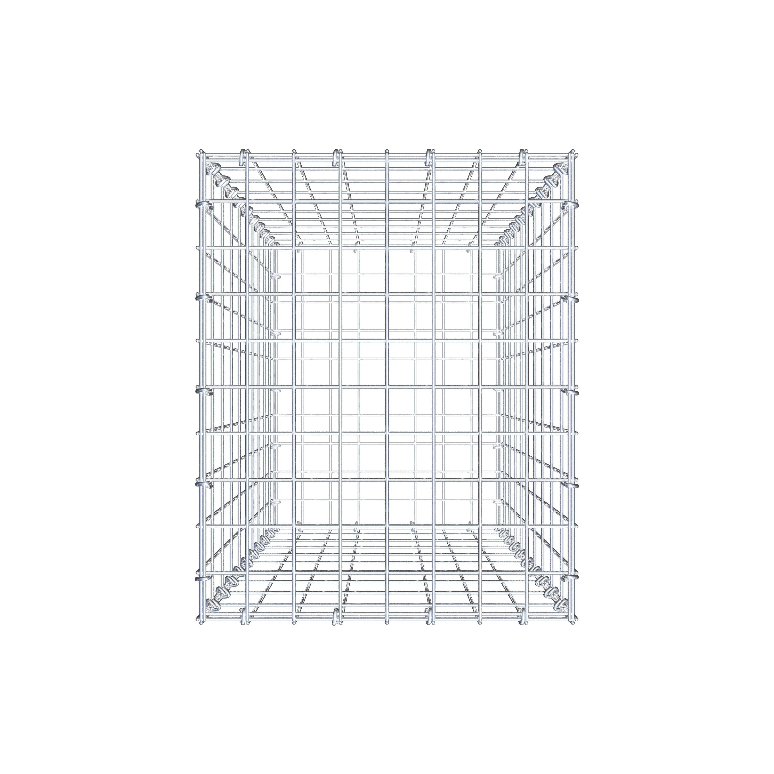 Gabbione 100 cm x 40 cm x 50 cm (L x H x P), maglia 5 cm x 10 cm, anello a C
