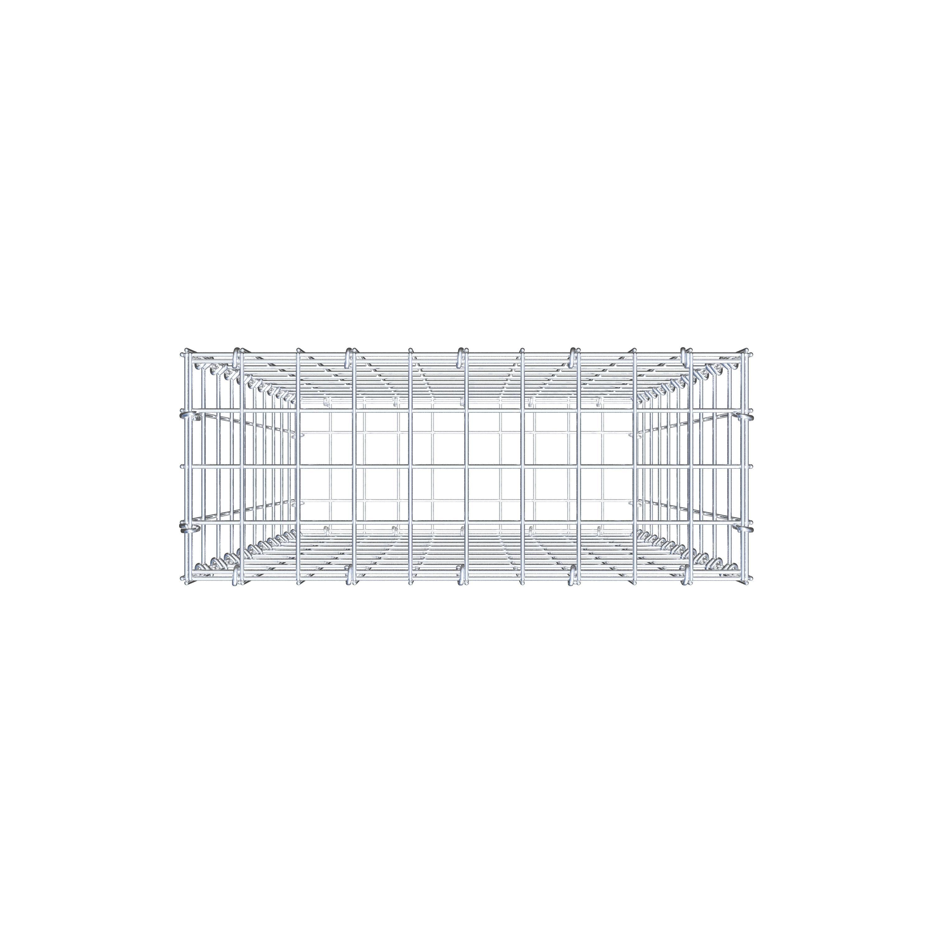 Gabbione 100 cm x 50 cm x 20 cm (L x H x P), maglia 5 cm x 10 cm, anello a C