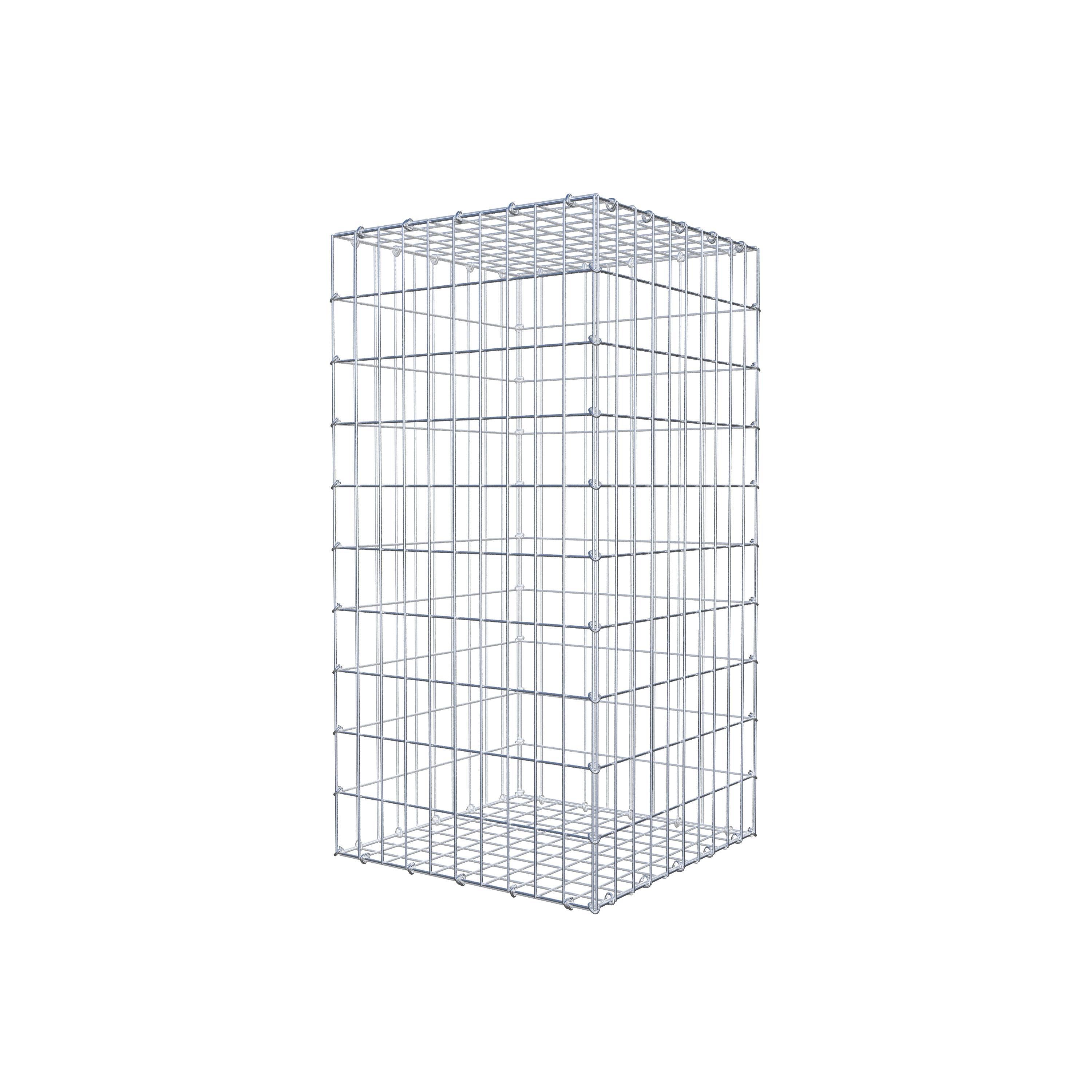 Gavión 100 cm x 50 cm x 50 cm (L x A x P), luz de malla 5 cm x 10 cm, anillo en C