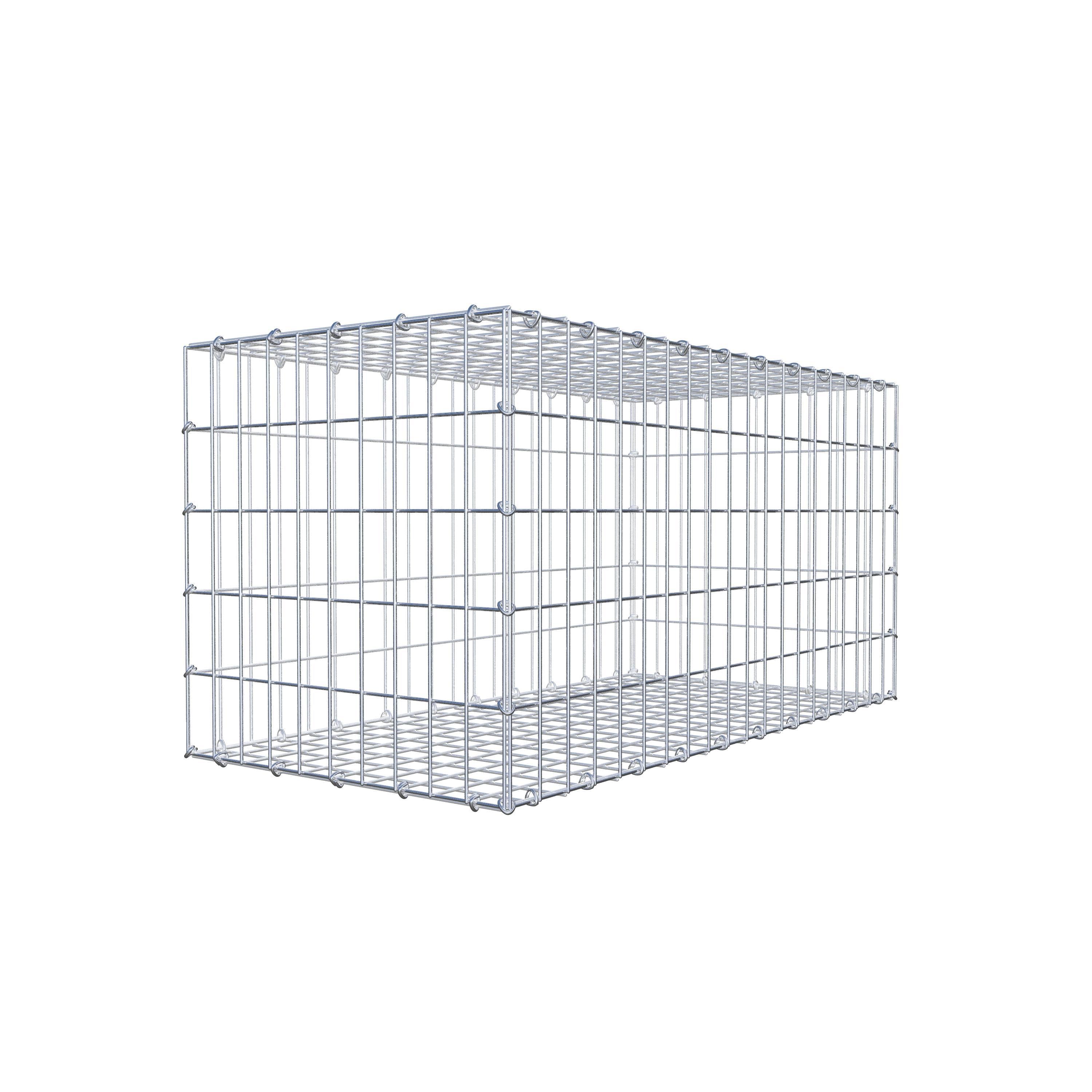 Gavión 100 cm x 50 cm x 50 cm (L x A x P), luz de malla 5 cm x 10 cm, anillo en C