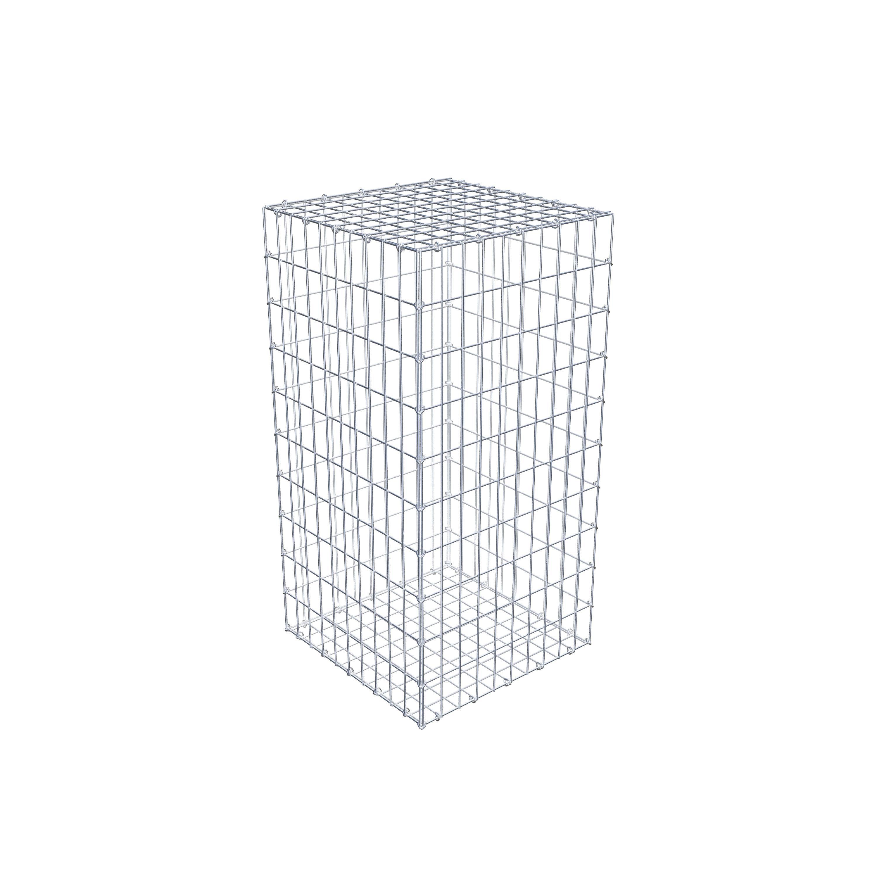 Gavión 100 cm x 50 cm x 50 cm (L x A x P), luz de malla 5 cm x 10 cm, anillo en C