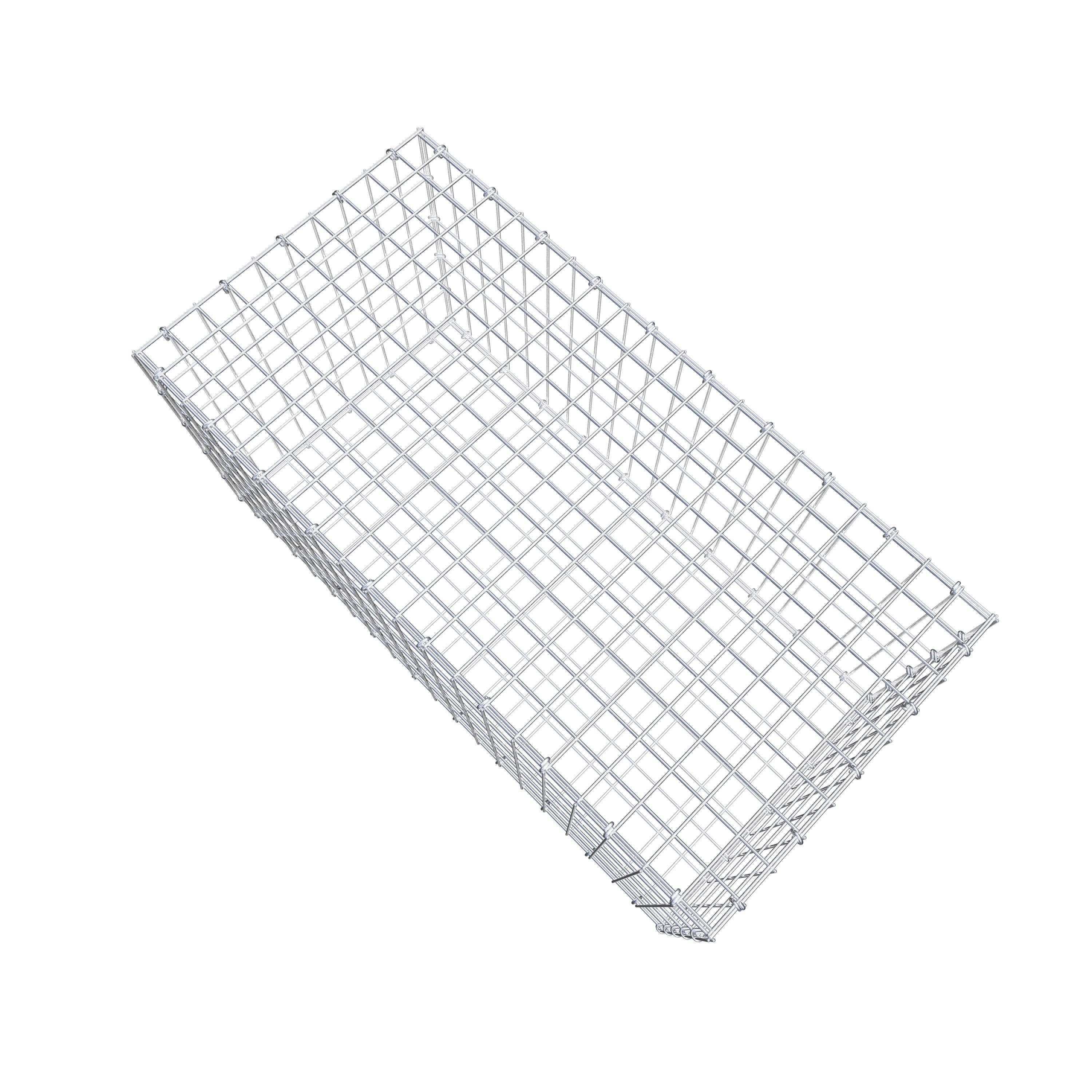 Gavión 100 cm x 50 cm x 50 cm (L x A x P), luz de malla 5 cm x 10 cm, anillo en C