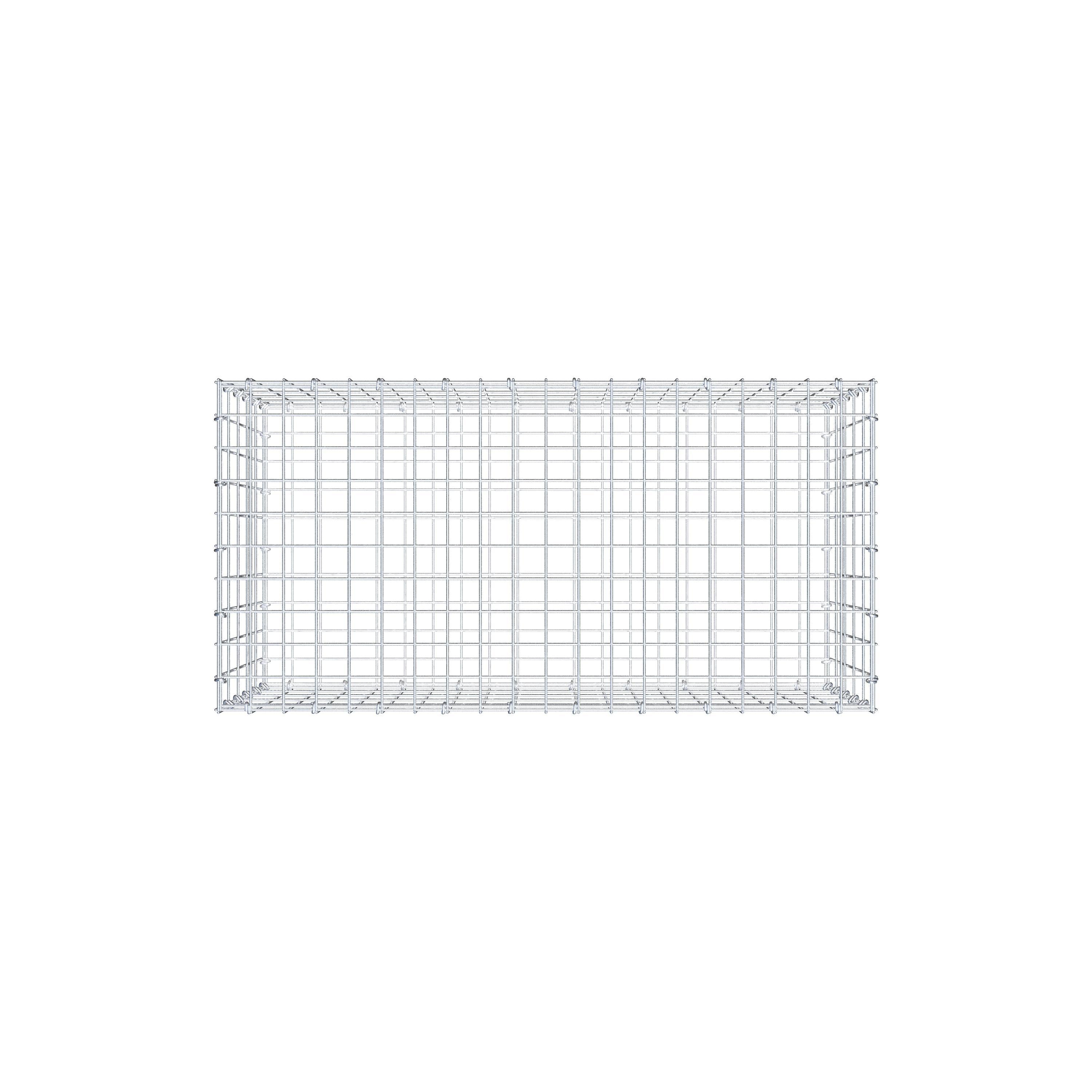 Gavión 100 cm x 50 cm x 50 cm (L x A x P), luz de malla 5 cm x 10 cm, anillo en C