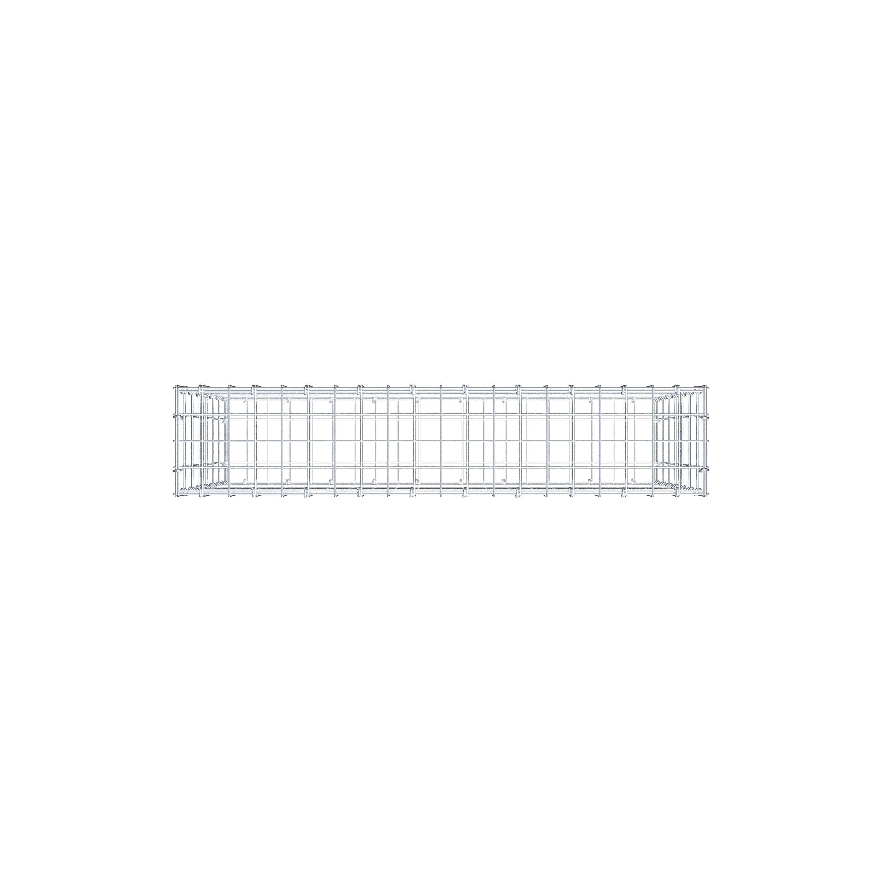 Gabbione 100 cm x 70 cm x 20 cm (L x H x P), maglia 5 cm x 10 cm, anello a C