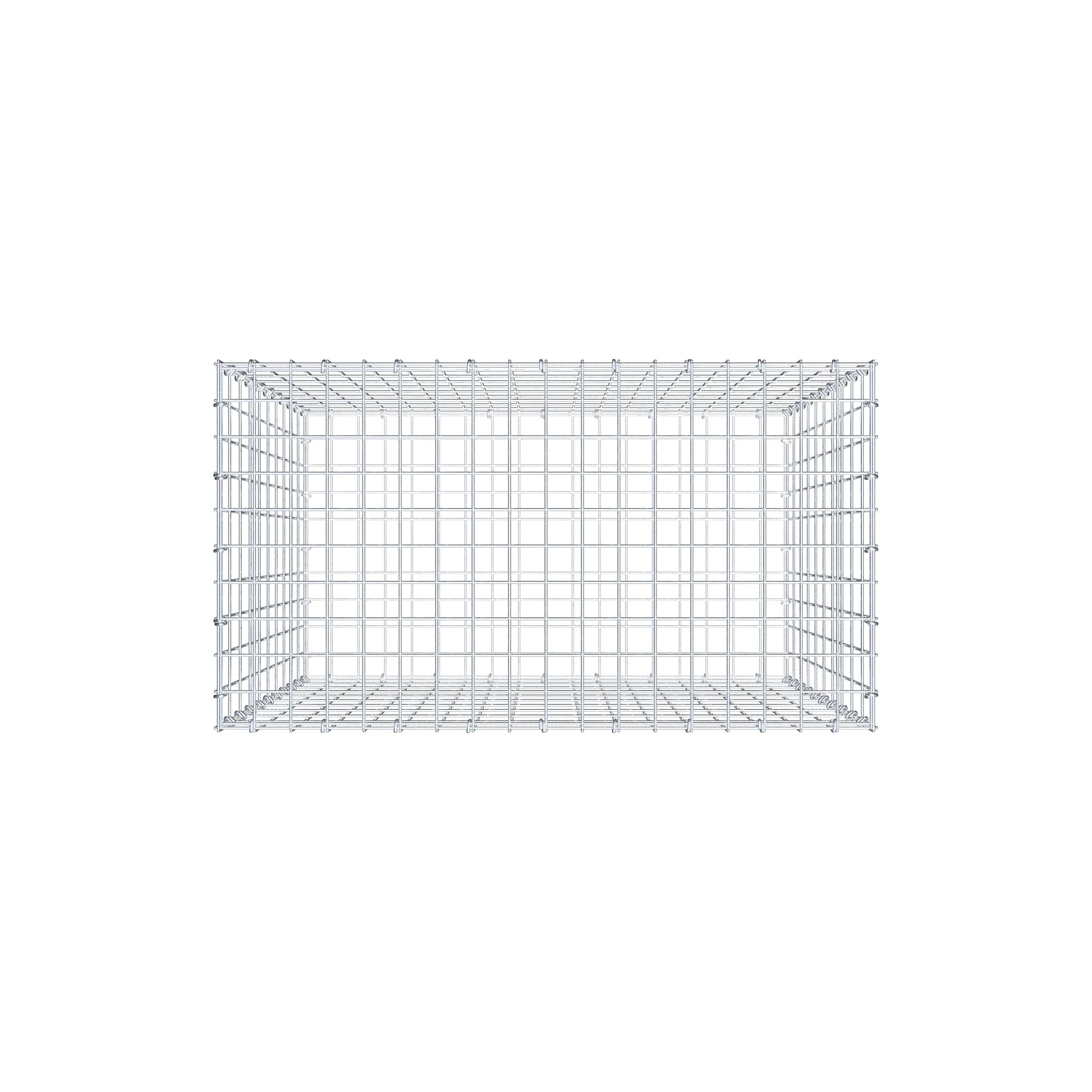 Gabbione 100 cm x 90 cm x 50 cm (L x H x P), maglia 5 cm x 10 cm, anello a C