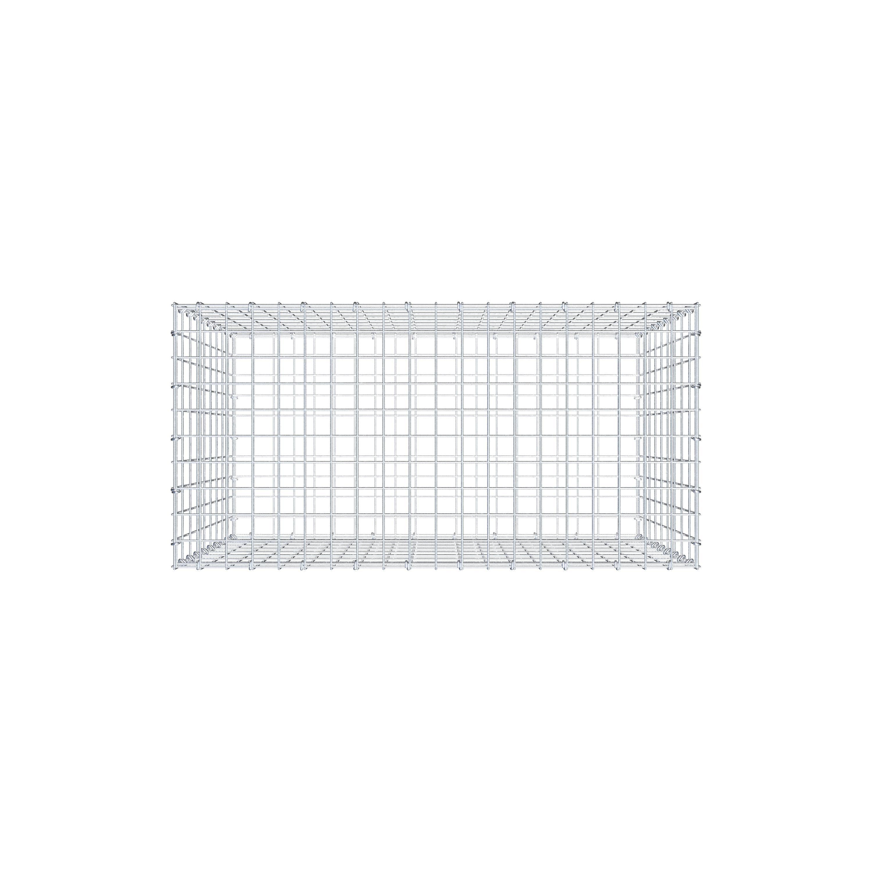 Gabbione 100 cm x 90 cm x 50 cm (L x H x P), maglia 5 cm x 10 cm, anello a C