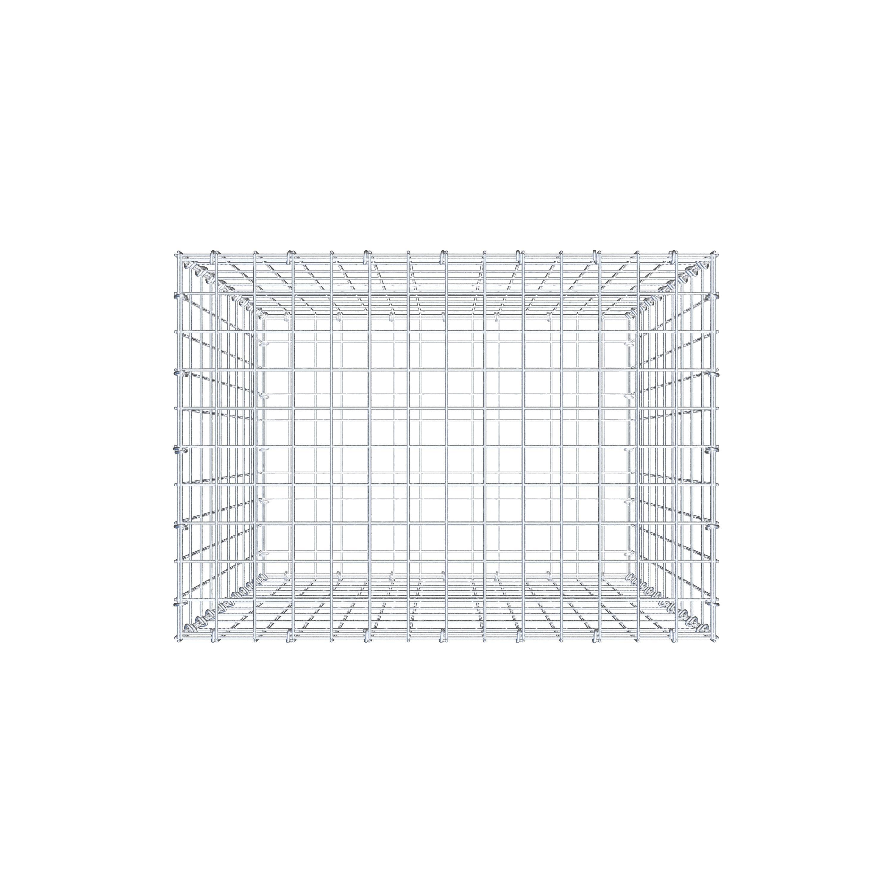 Gabion 100 cm x 70 cm x 50 cm (L x H x D), maskstorlek 5 cm x 10 cm, C-ring