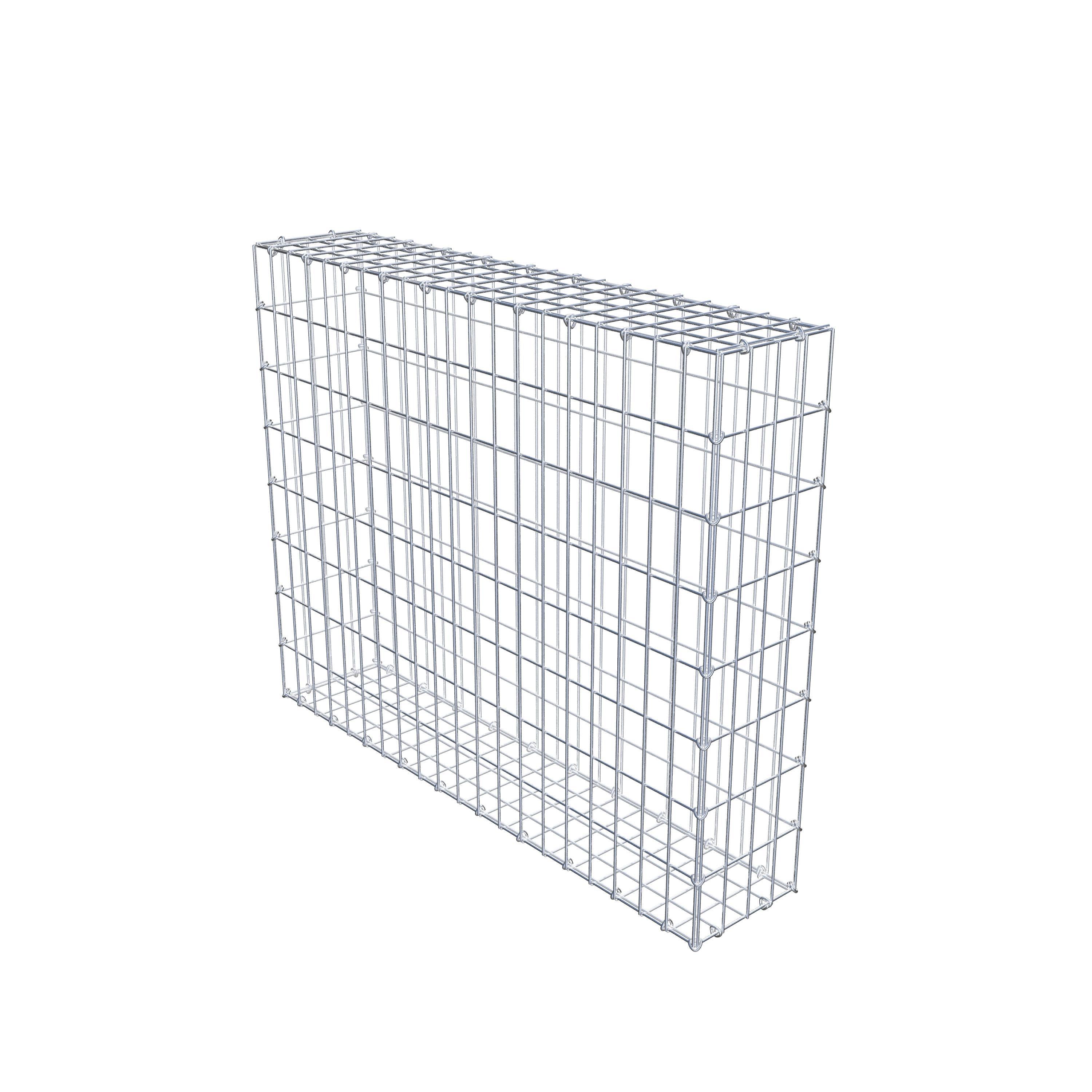 Gabbione 100 cm x 80 cm x 20 cm (L x H x P), maglia 5 cm x 10 cm, anello a C