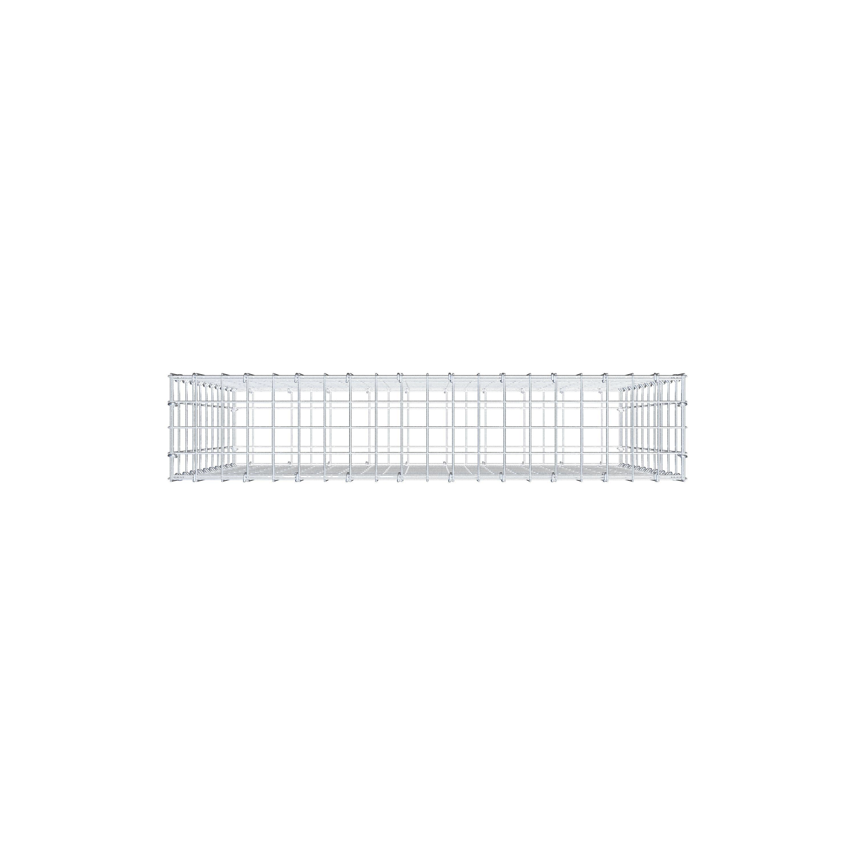 Gabbione 100 cm x 100 cm x 20 cm (L x H x P), maglia 5 cm x 10 cm, anello a C