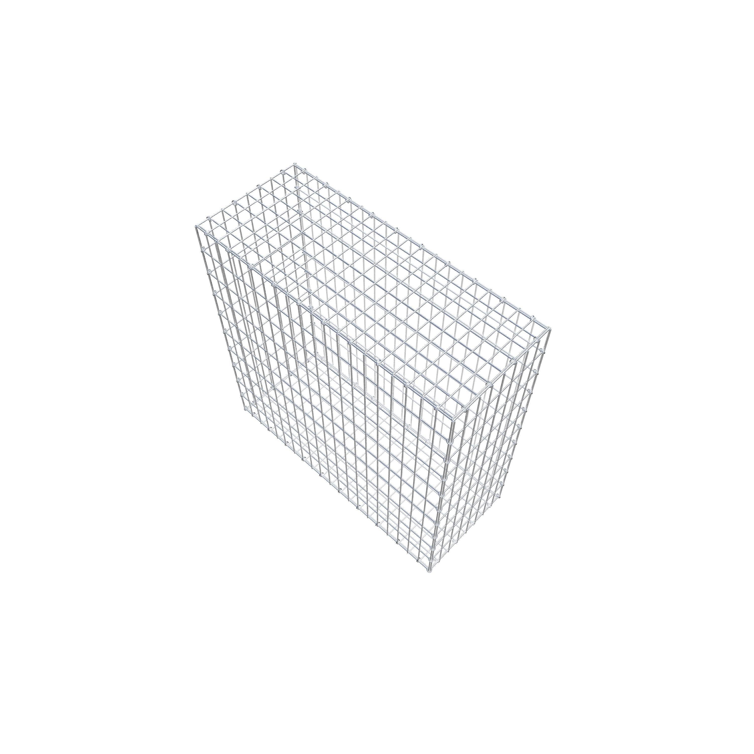 Gavión 100 cm x 100 cm x 40 cm (L x A x P), luz de malla 5 cm x 10 cm, anillo en C