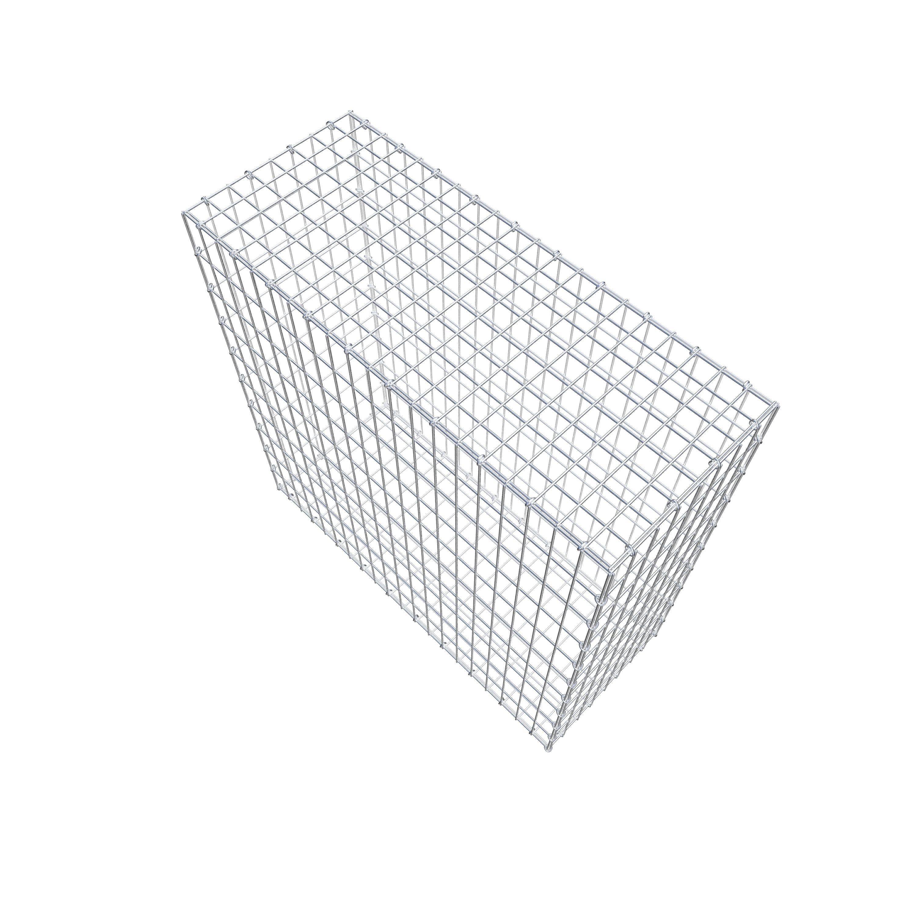 Gavión 100 cm x 100 cm x 40 cm (L x A x P), luz de malla 5 cm x 10 cm, anillo en C