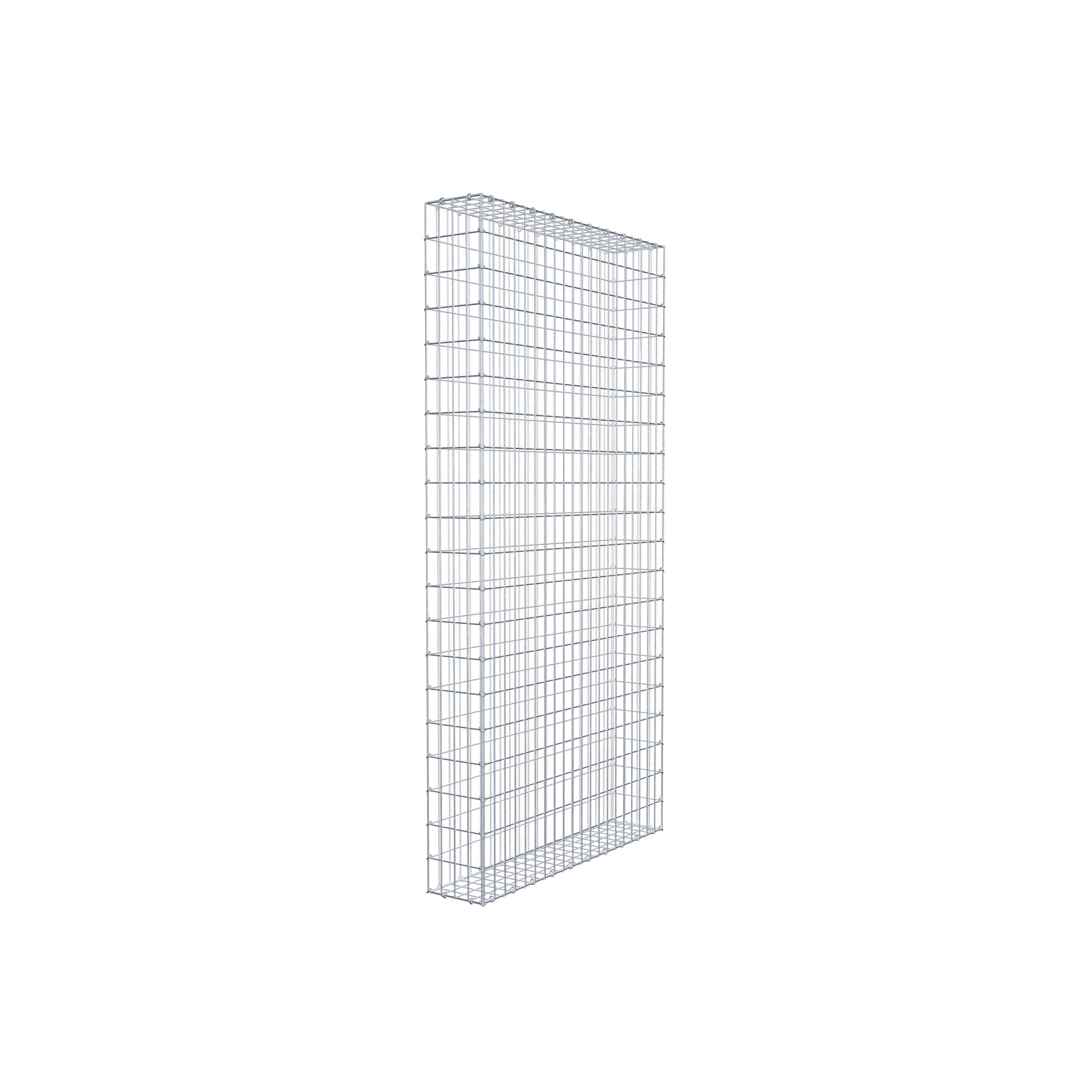 Gabbione 200 cm x 100 cm x 20 cm (L x H x P), maglia 5 cm x 10 cm, anello a C
