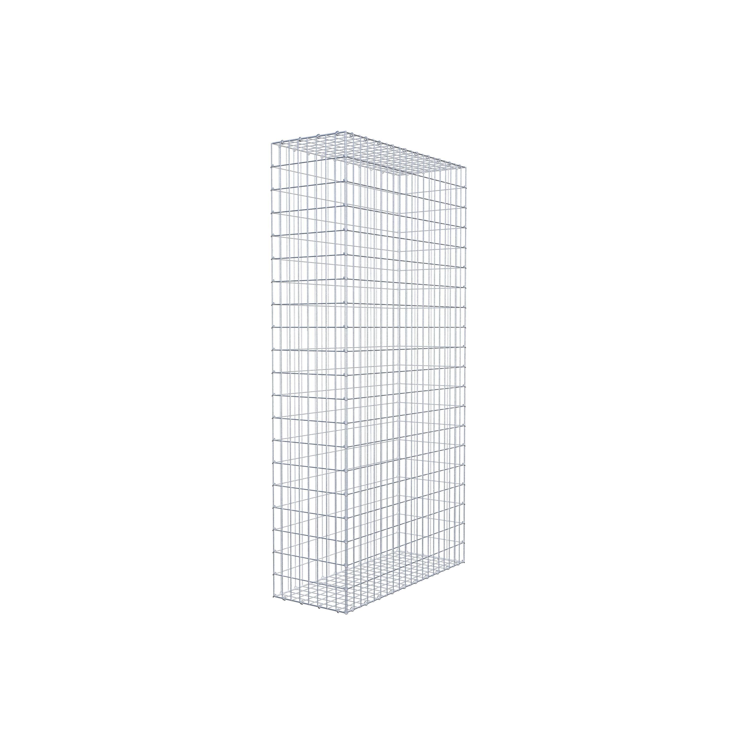 Gabião 200 cm x 100 cm x 40 cm (C x A x P), malhagem 5 cm x 10 cm, anel C
