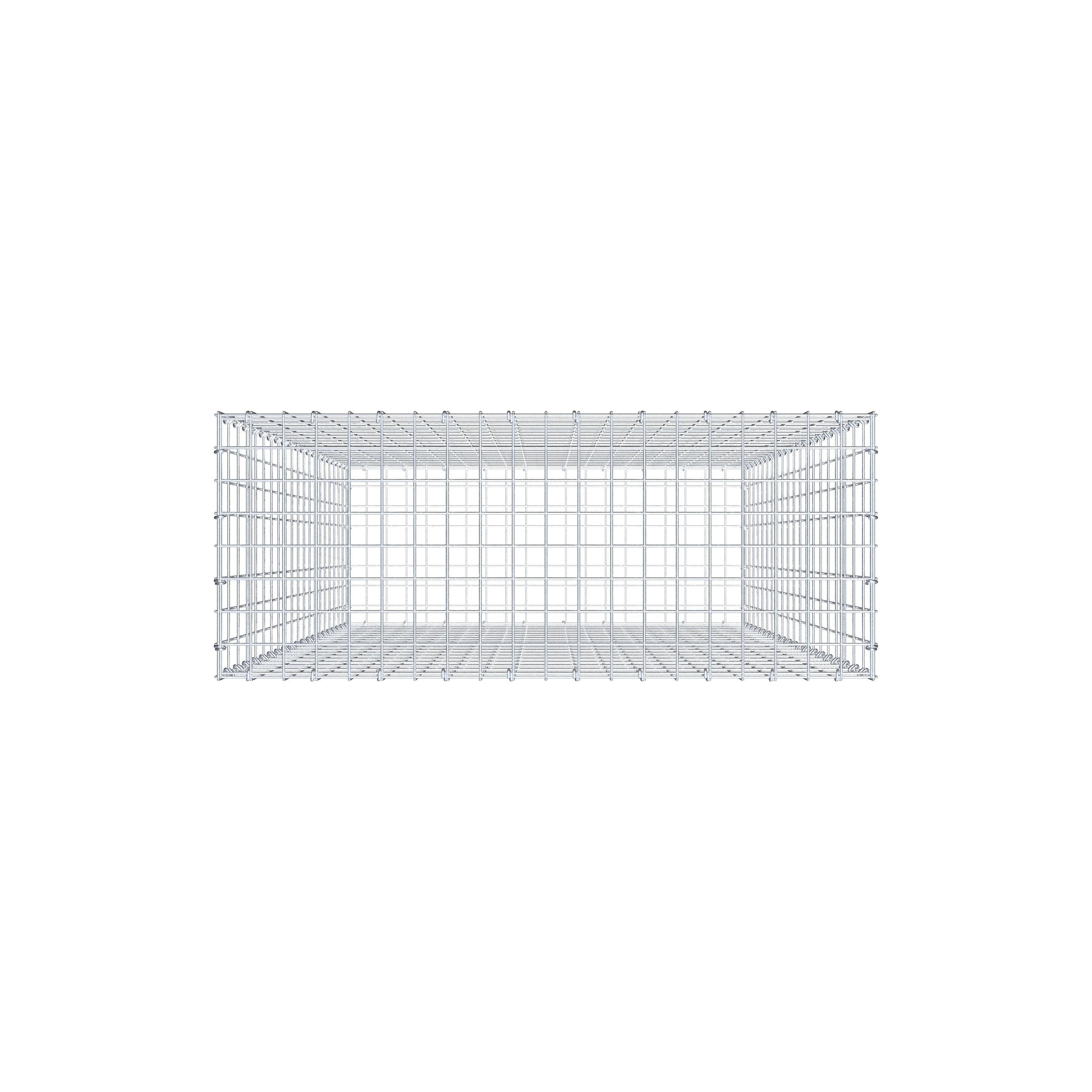 Gabião 200 cm x 100 cm x 40 cm (C x A x P), malhagem 5 cm x 10 cm, anel C