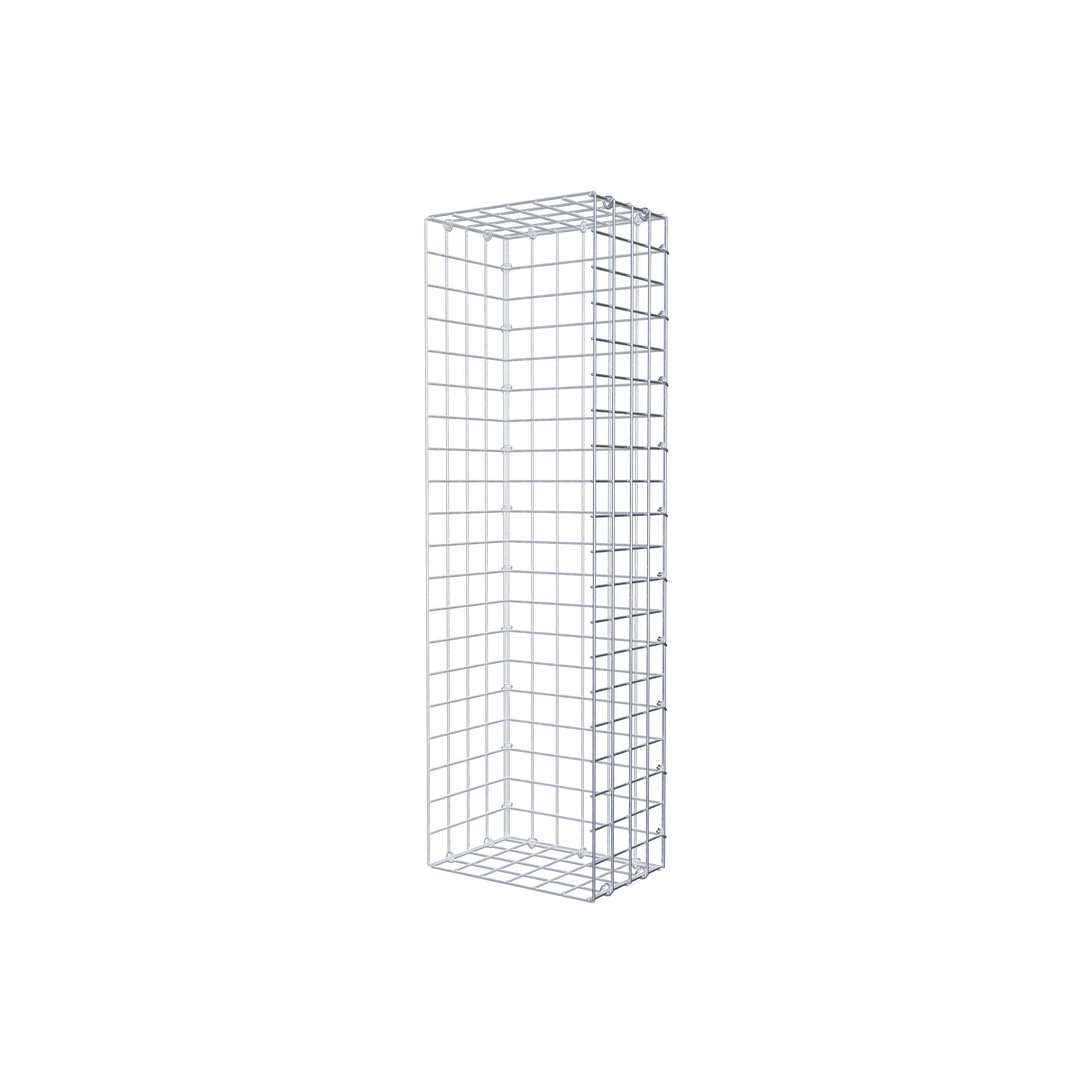 Gavión complementario tipo 2 100 cm x 20 cm x 30 cm (L x A x P), malla 5 cm x 5 cm, anillo en C