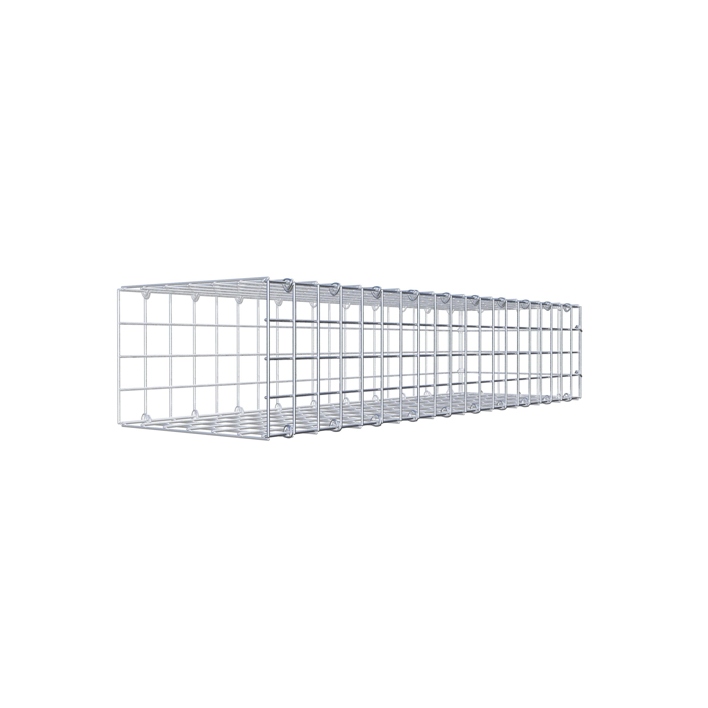 Gavión complementario tipo 2 100 cm x 20 cm x 30 cm (L x A x P), malla 5 cm x 5 cm, anillo en C