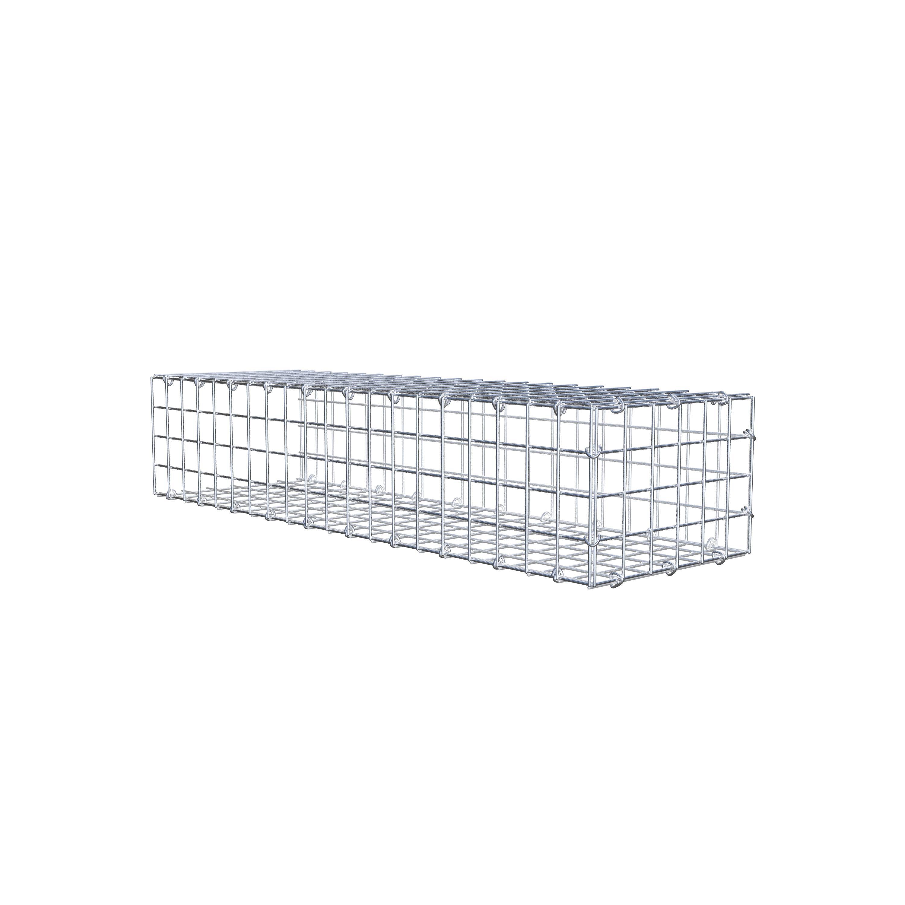 Gavión complementario tipo 2 100 cm x 20 cm x 30 cm (L x A x P), malla 5 cm x 5 cm, anillo en C