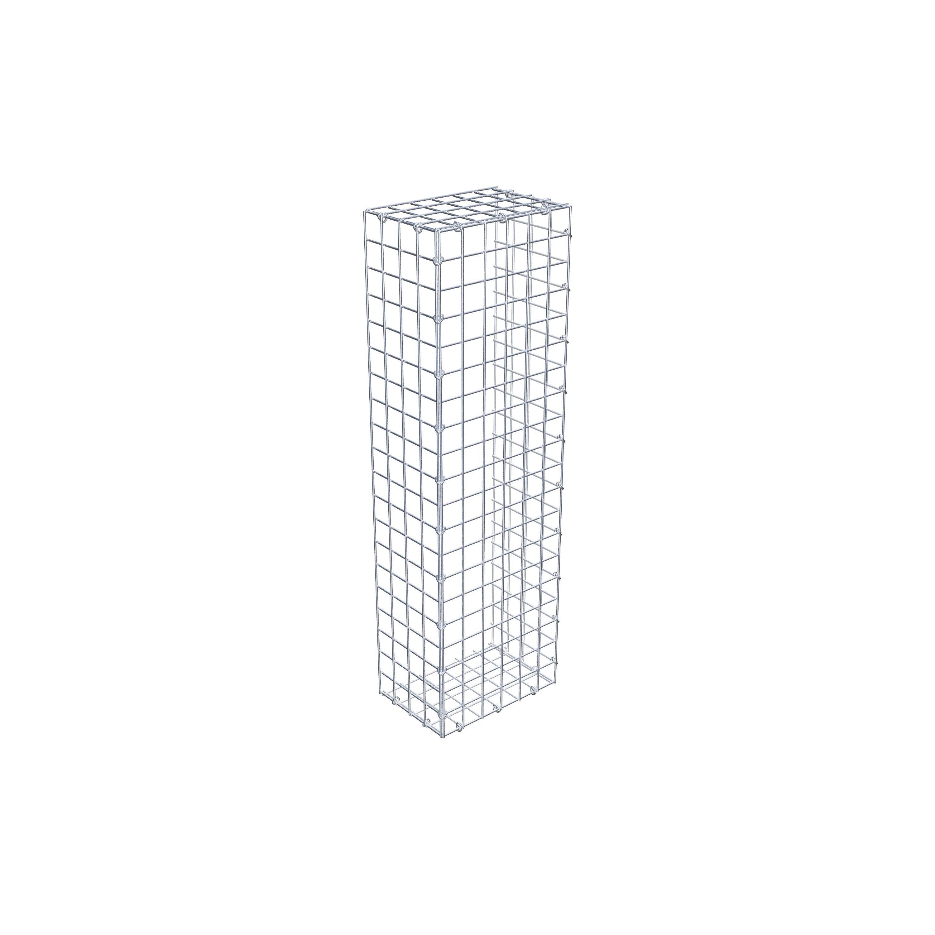 Gavión complementario tipo 2 100 cm x 20 cm x 30 cm (L x A x P), malla 5 cm x 5 cm, anillo en C