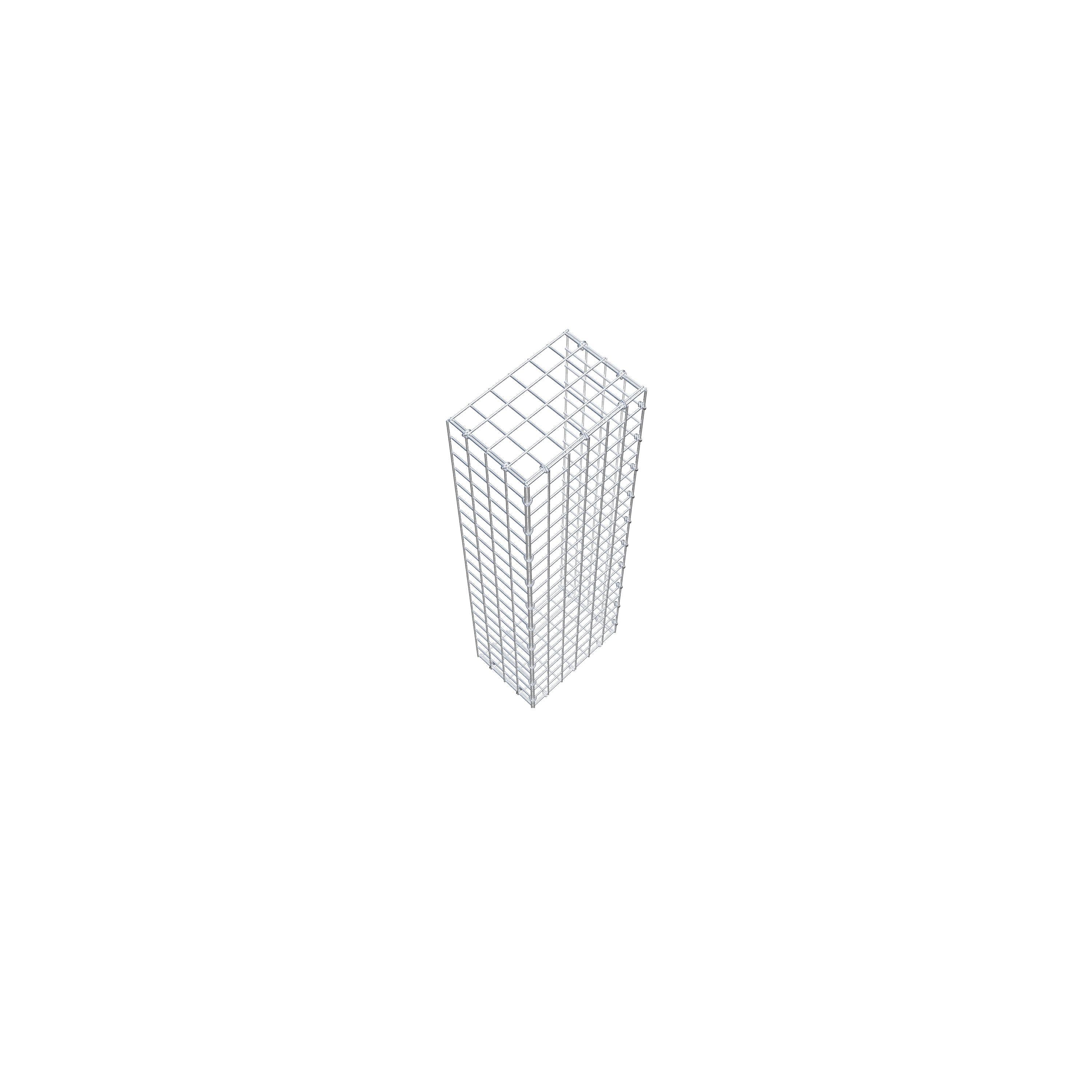 Gavión complementario tipo 2 100 cm x 20 cm x 30 cm (L x A x P), malla 5 cm x 5 cm, anillo en C