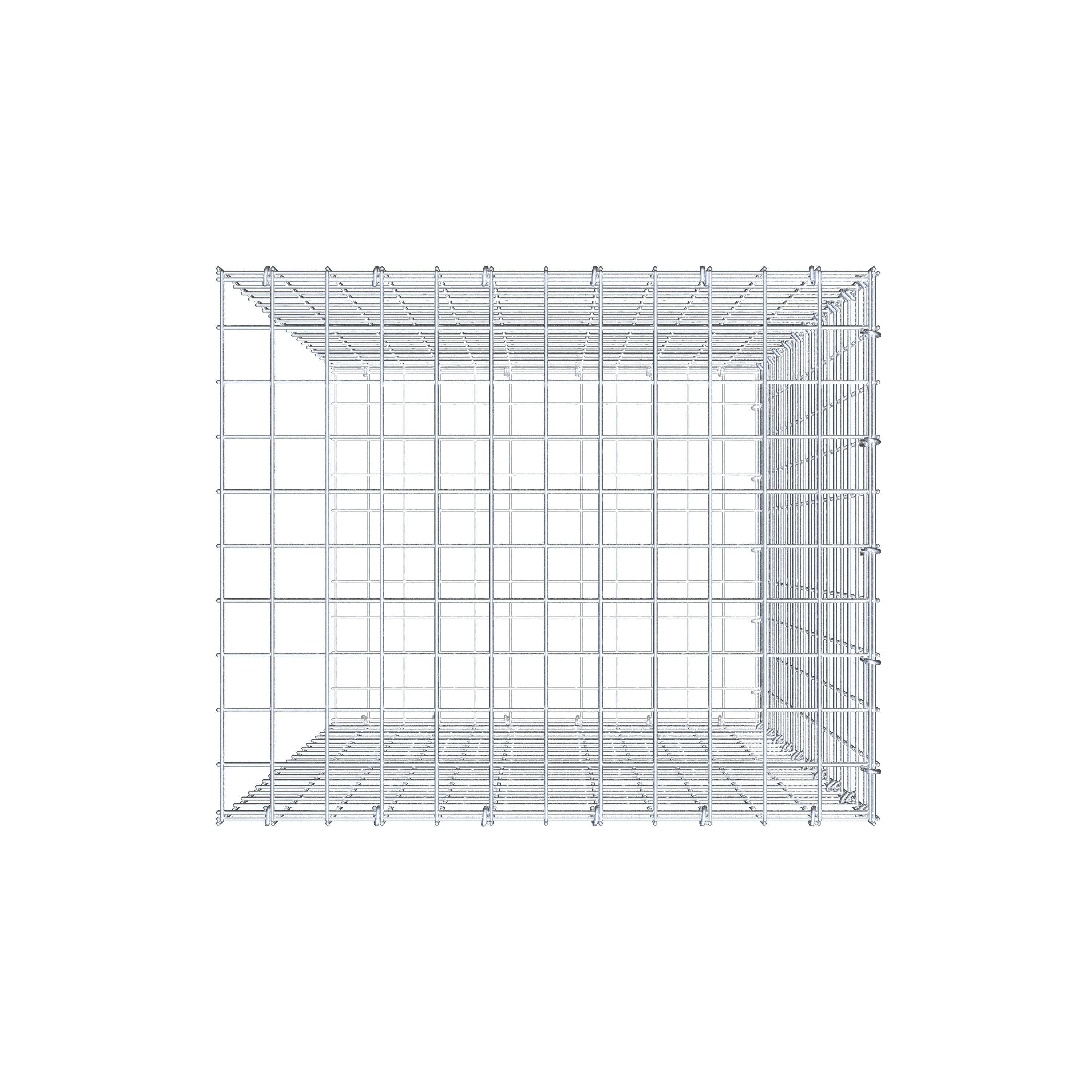 Fourche rapportée type 2 100 cm x 60 cm x 50 cm (L x H x P), mailles 5 cm x 5 cm, anneau C