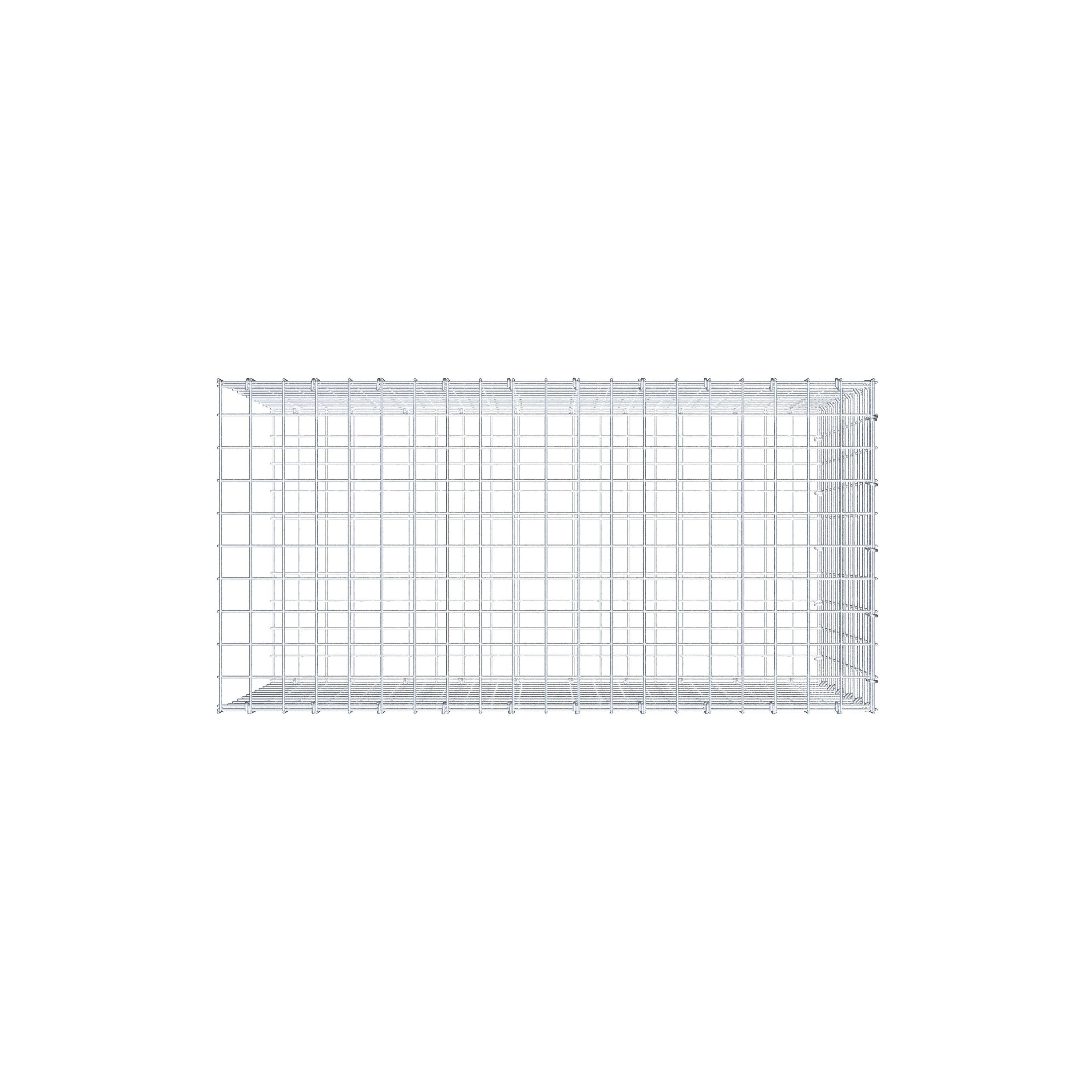 Fourche rapportée type 2 100 cm x 60 cm x 50 cm (L x H x P), mailles 5 cm x 5 cm, anneau C