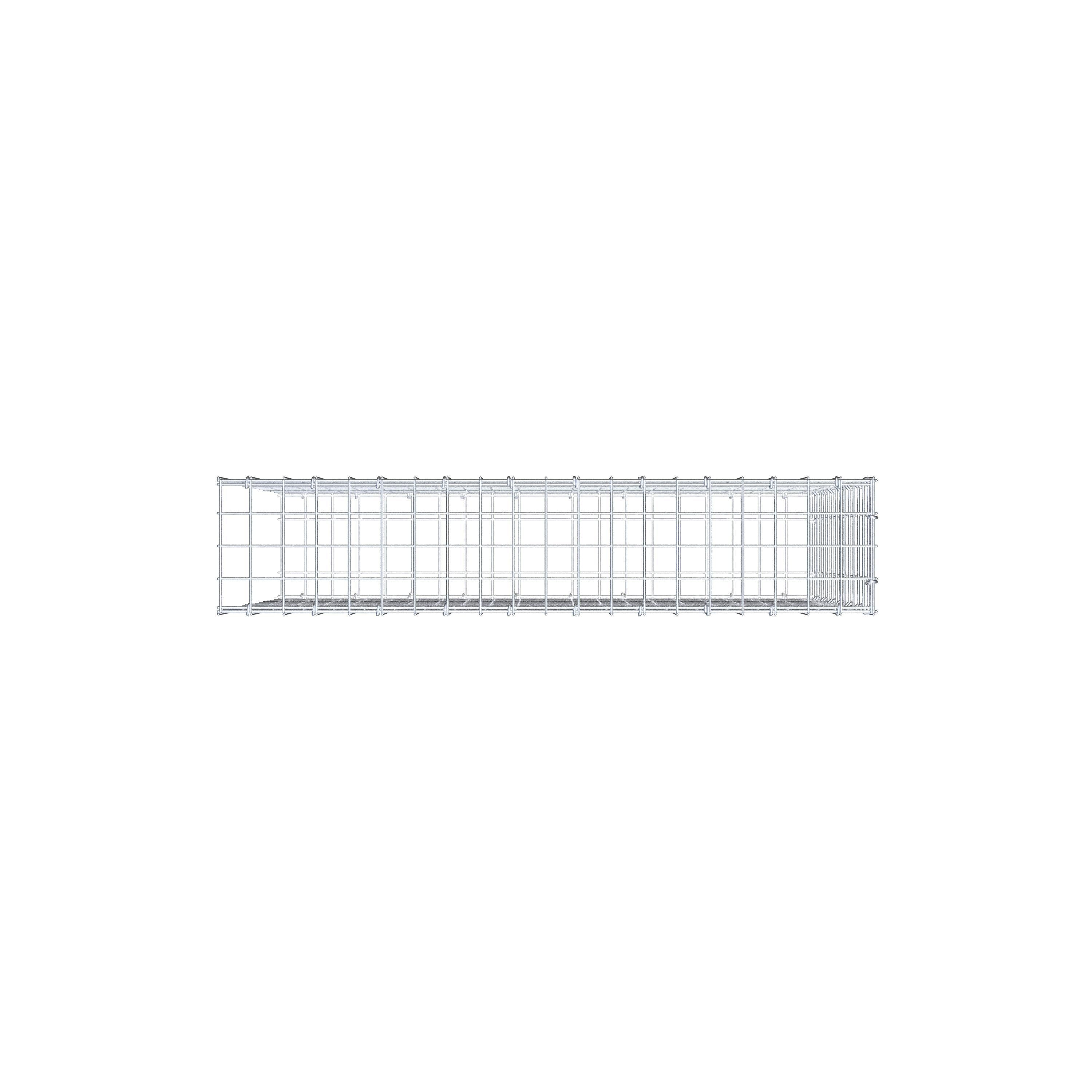 Anbaugabione Typ 2 100 cm x 70 cm x 20 cm (L x H x T), Maschenweite 5 cm x 5 cm, C-Ring