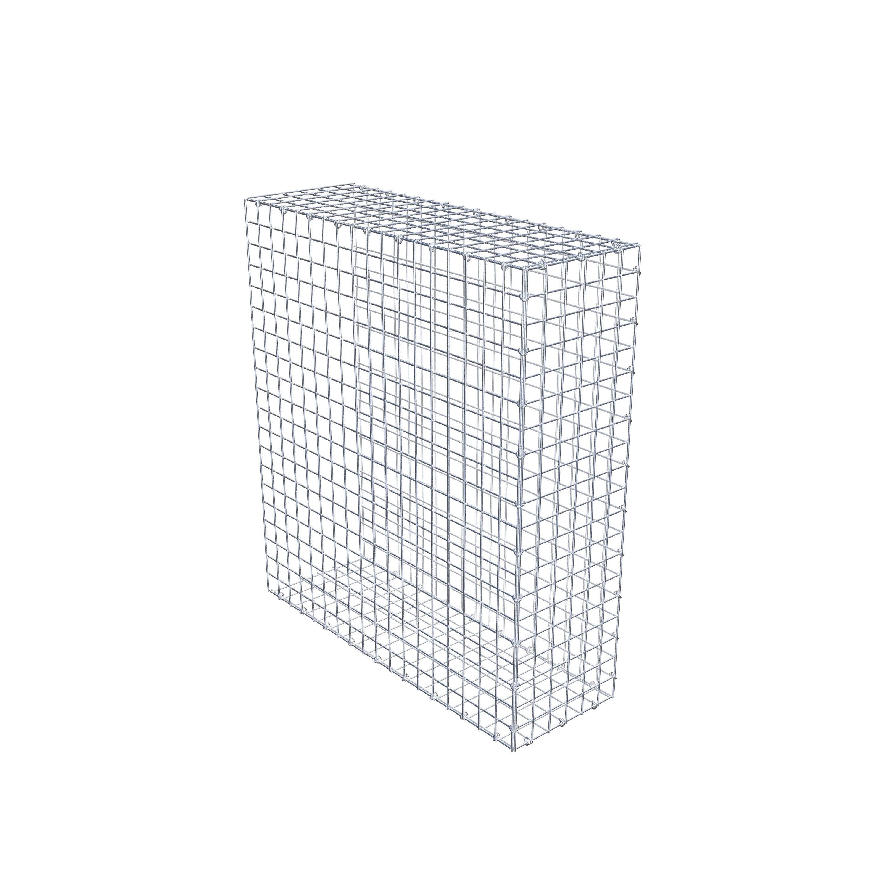 Monteret gabion type 2 100 cm x 90 cm x 30 cm (L x H x D), maskestørrelse 5 cm x 5 cm, C-ring
