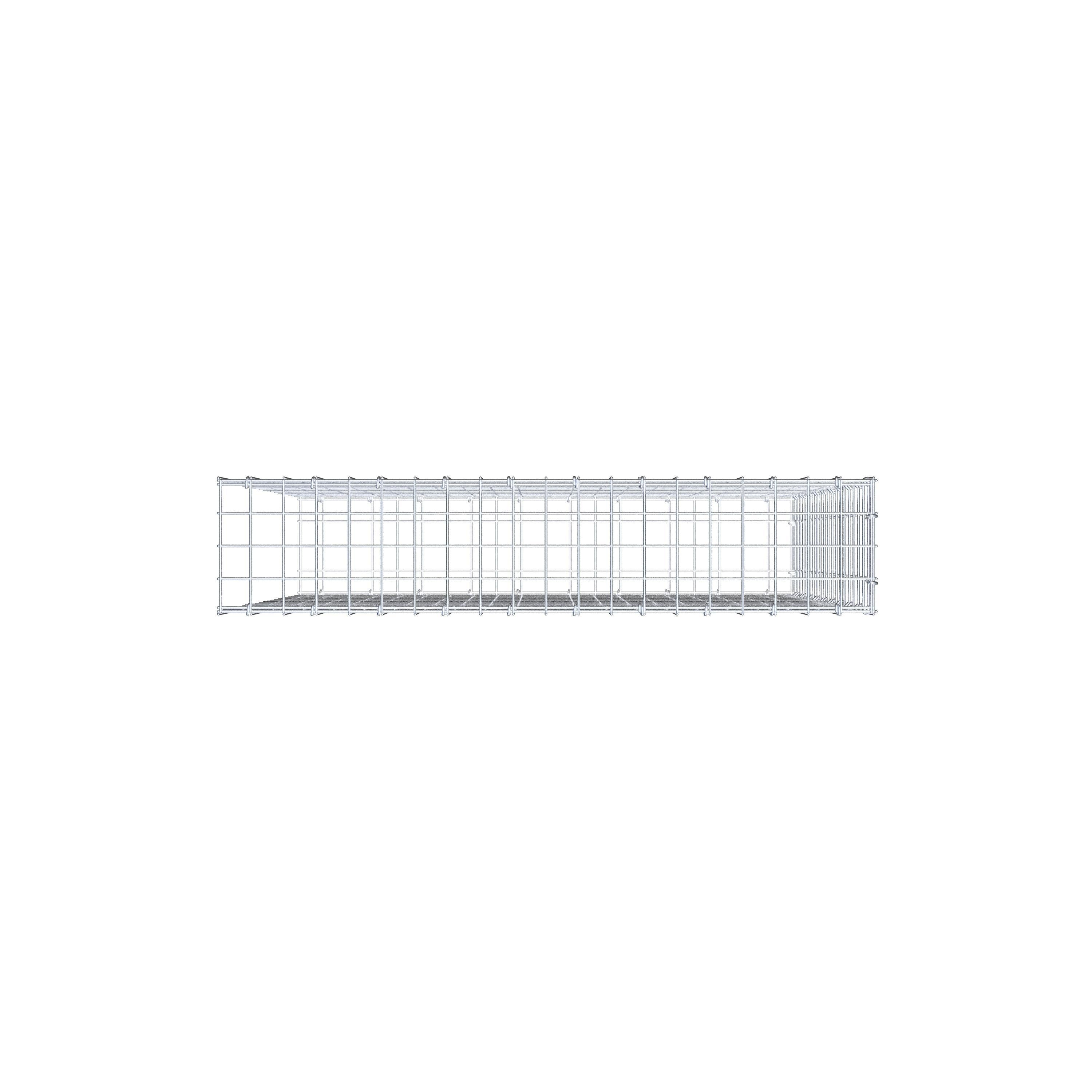 Fourche rapportée type 2 100 cm x 100 cm x 20 cm (L x H x P), mailles 5 cm x 5 cm, anneau C