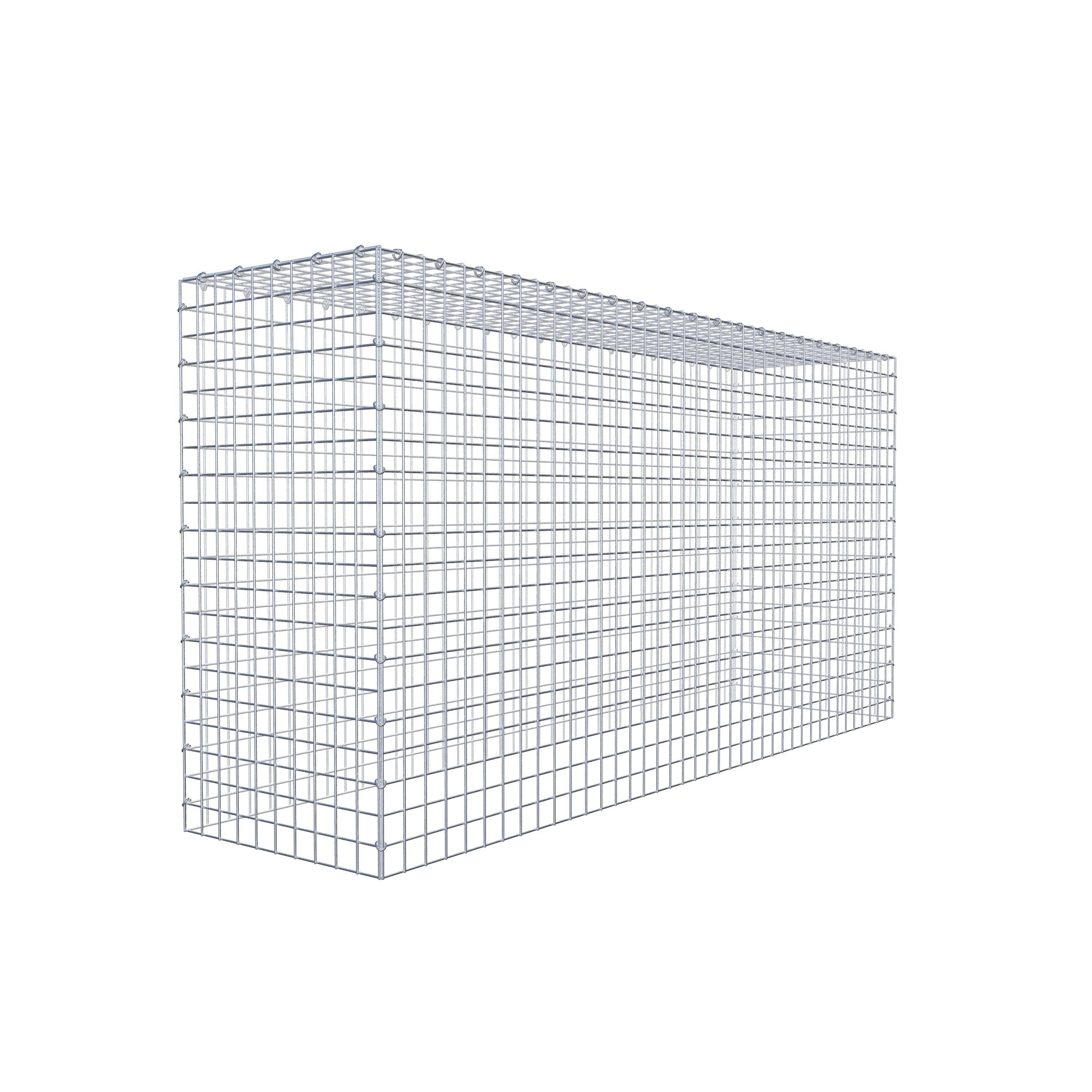 Monteret gabion type 3 200 cm x 100 cm x 50 cm (L x H x D), maskestørrelse 5 cm x 5 cm, C-ring