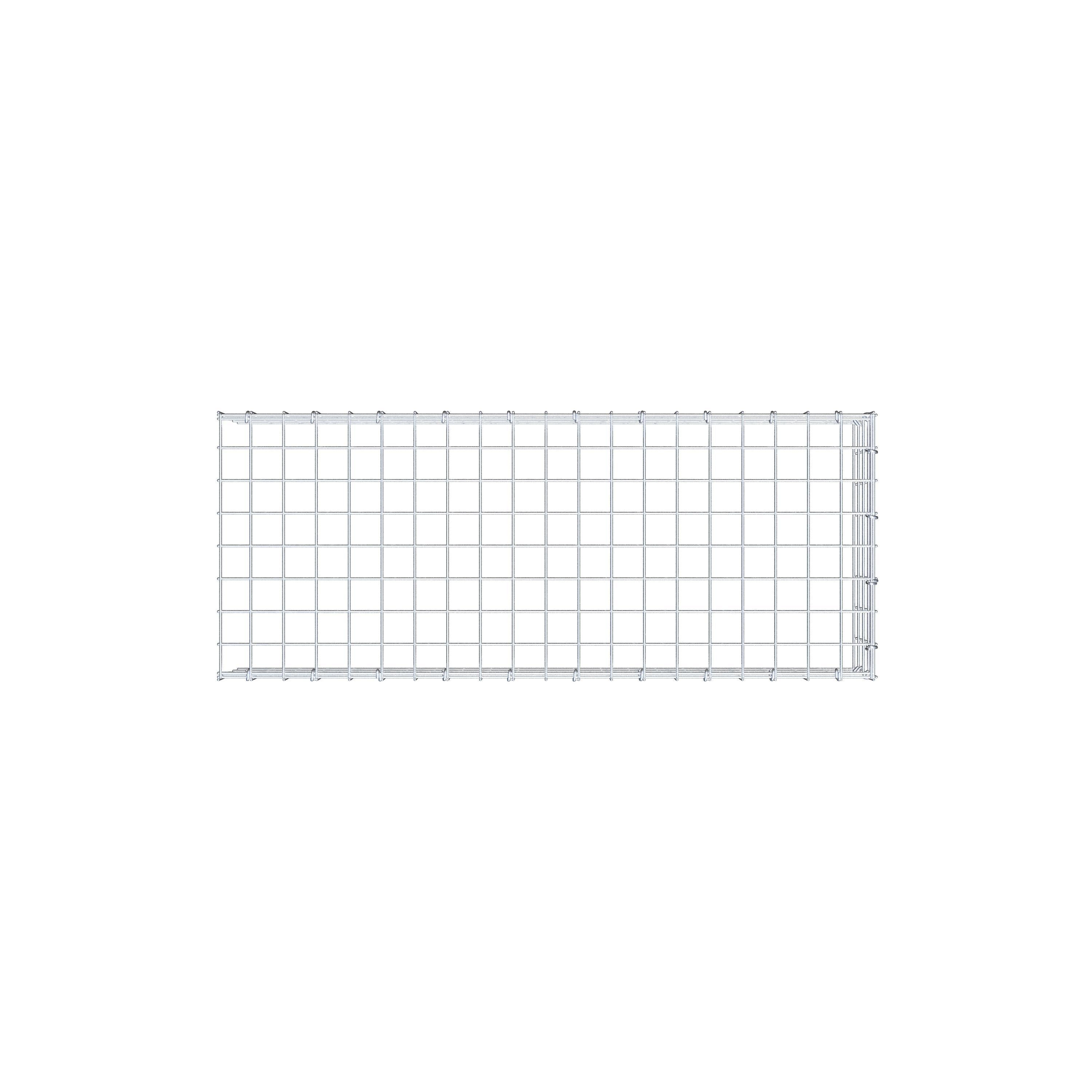 Gabbione fissabile tipo 4 100 cm x 20 cm x 40 cm (L x H x P), maglia 5 cm x 5 cm, anello a C