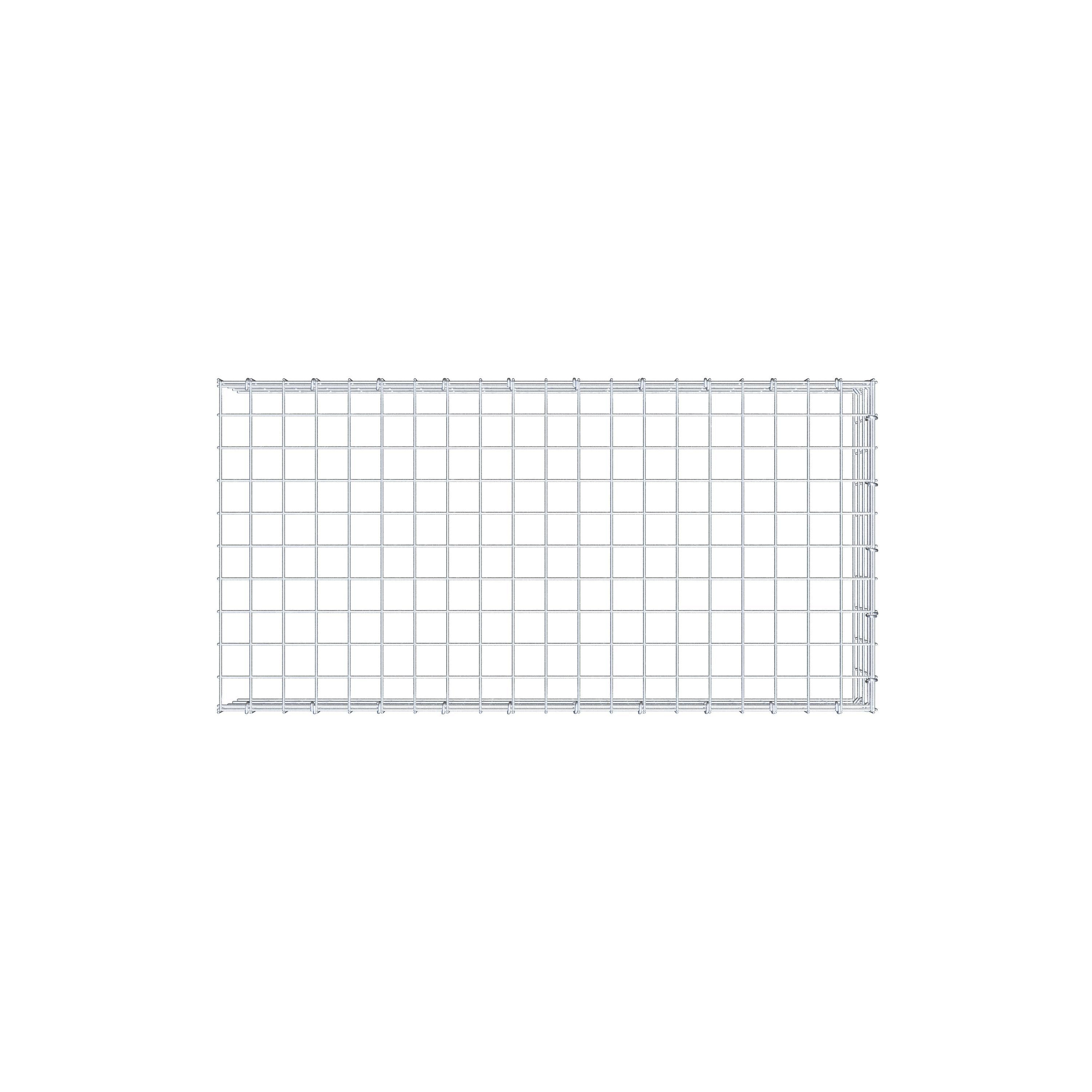 Gabbione aggiuntivo di tipo 4 100 cm x 20 cm x 50 cm (L x A x P), maglia 5 cm x 5 cm, anello a C