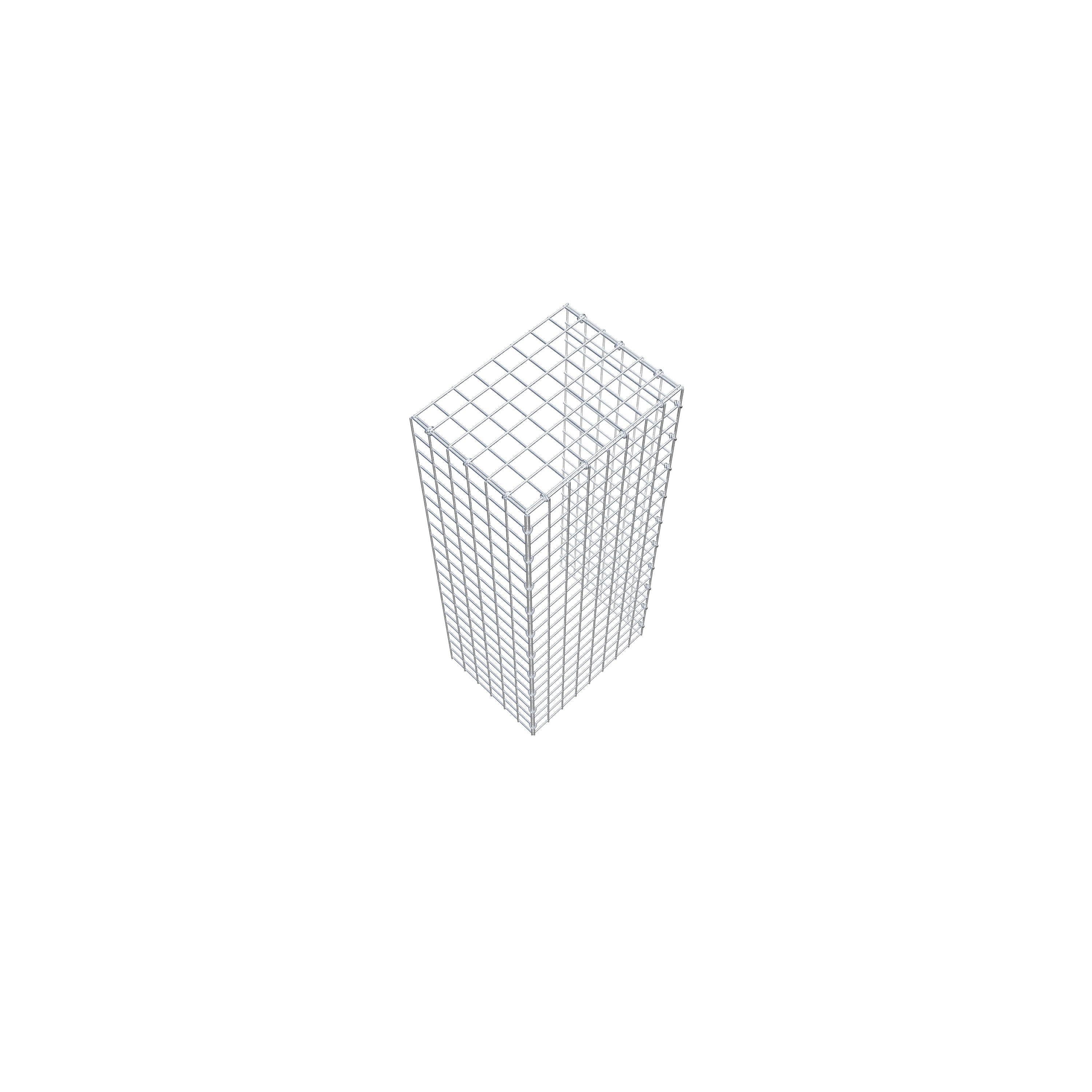 Gabião Tipo 4 100 cm x 30 cm x 40 cm (C x A x P), malhagem 5 cm x 5 cm, anel C