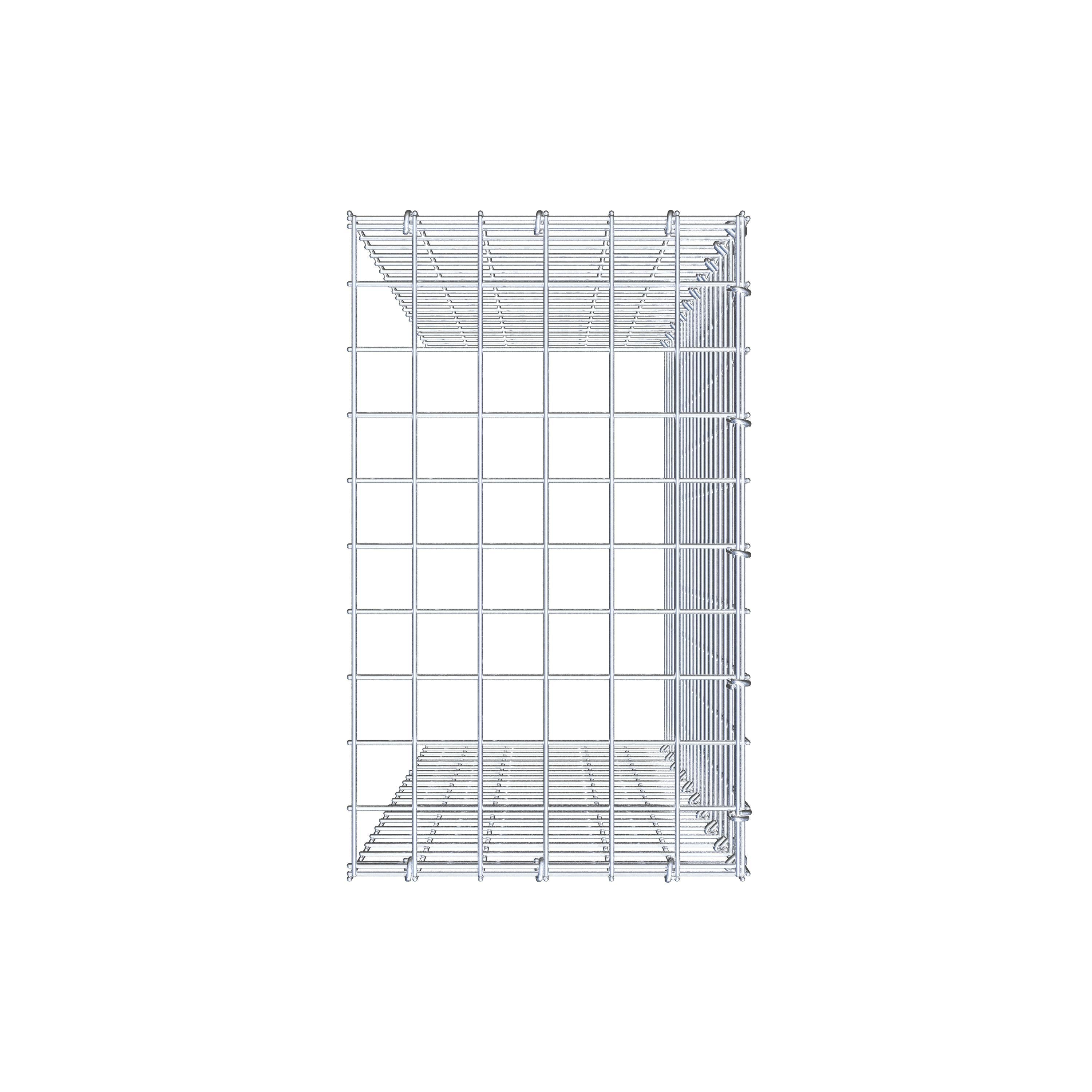 Gabião Tipo 4 100 cm x 30 cm x 50 cm (C x A x P), malhagem 5 cm x 5 cm, anel C