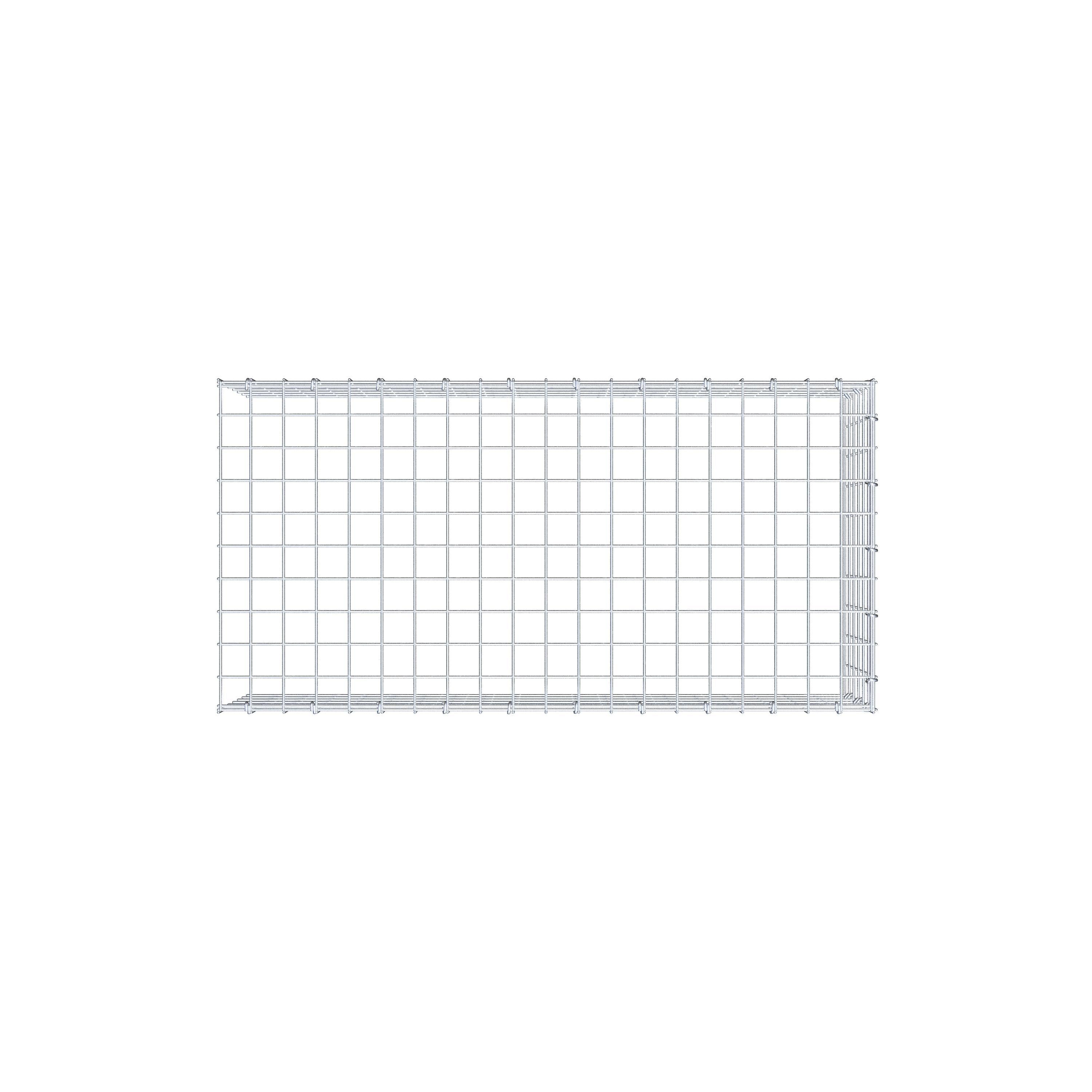 Gabião Tipo 4 100 cm x 30 cm x 50 cm (C x A x P), malhagem 5 cm x 5 cm, anel C