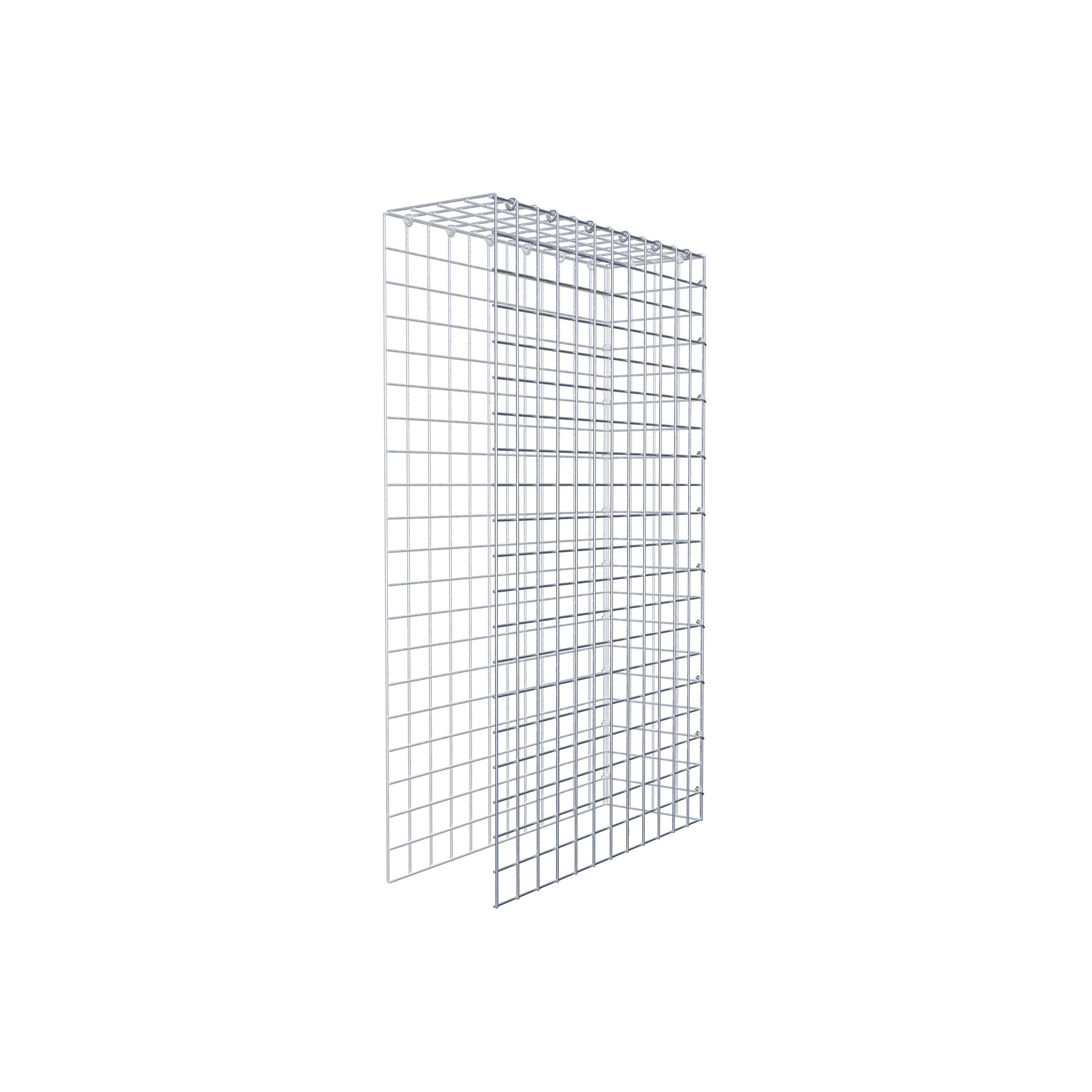 Mounted gabion type 4 100 cm x 60 cm x 20 cm (L x H x D), mesh size 5 cm x 5 cm, C-ring