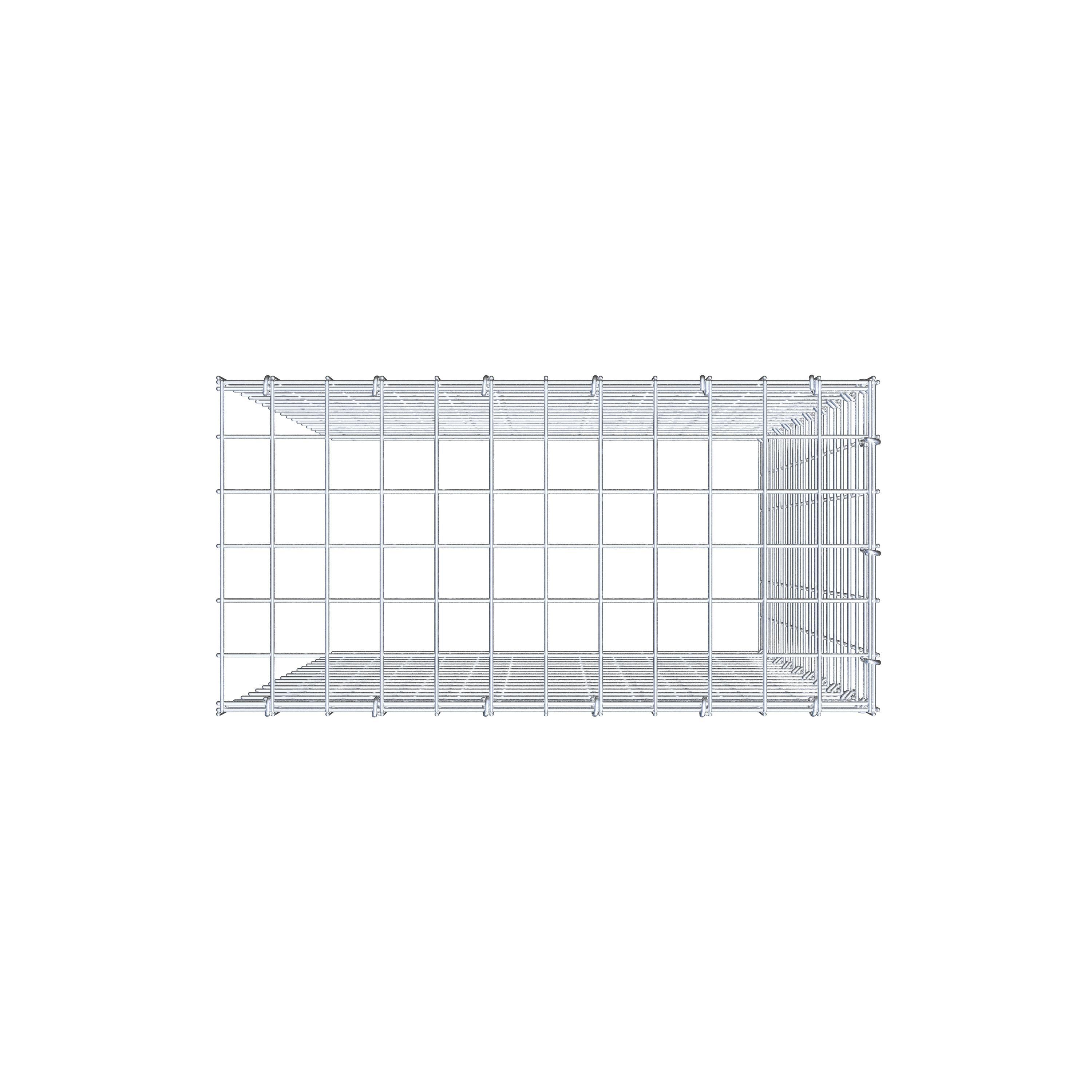 Fourche rapportée type 4 100 cm x 60 cm x 30 cm (L x H x P), mailles 5 cm x 5 cm, anneau C