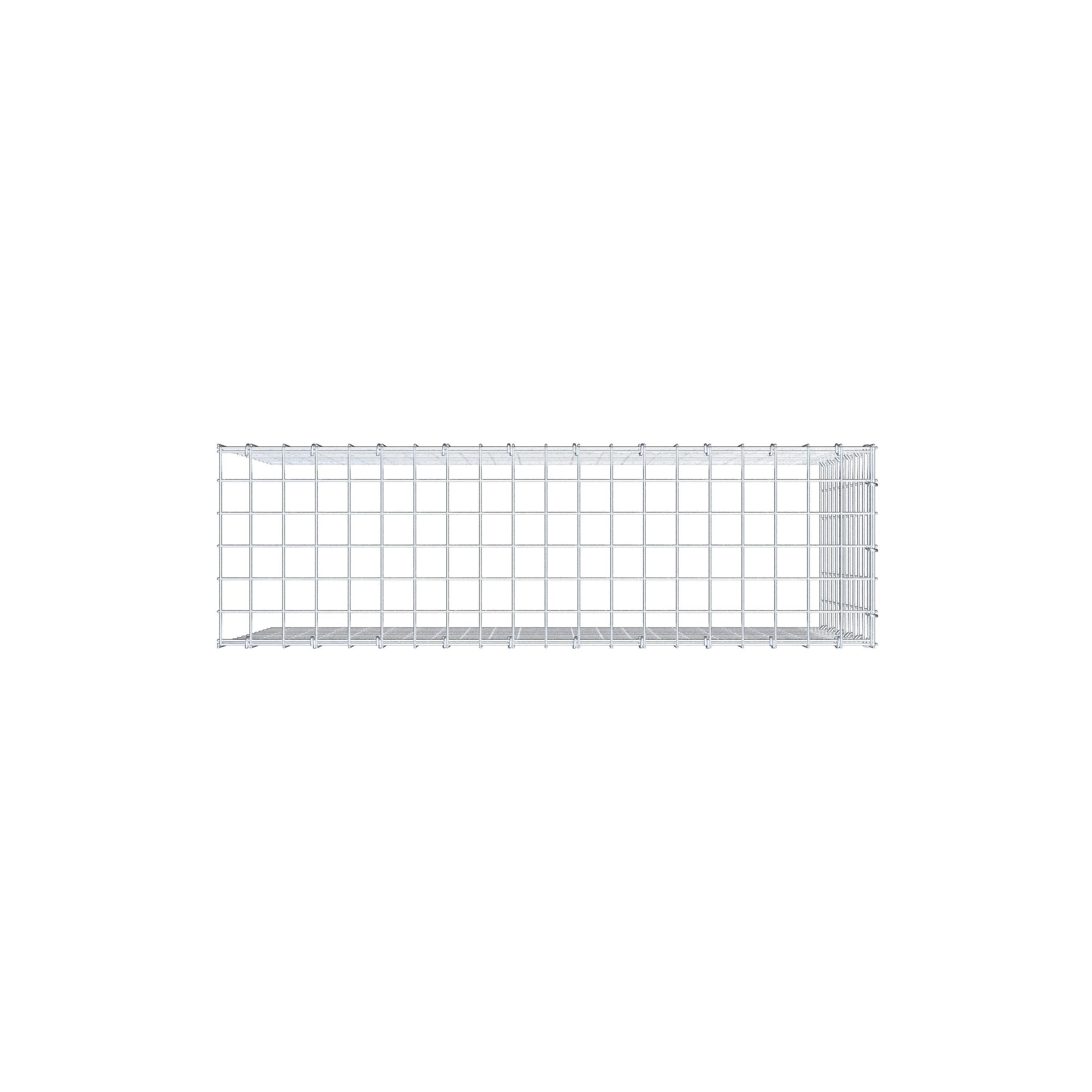 Fourche rapportée type 4 100 cm x 60 cm x 30 cm (L x H x P), mailles 5 cm x 5 cm, anneau C