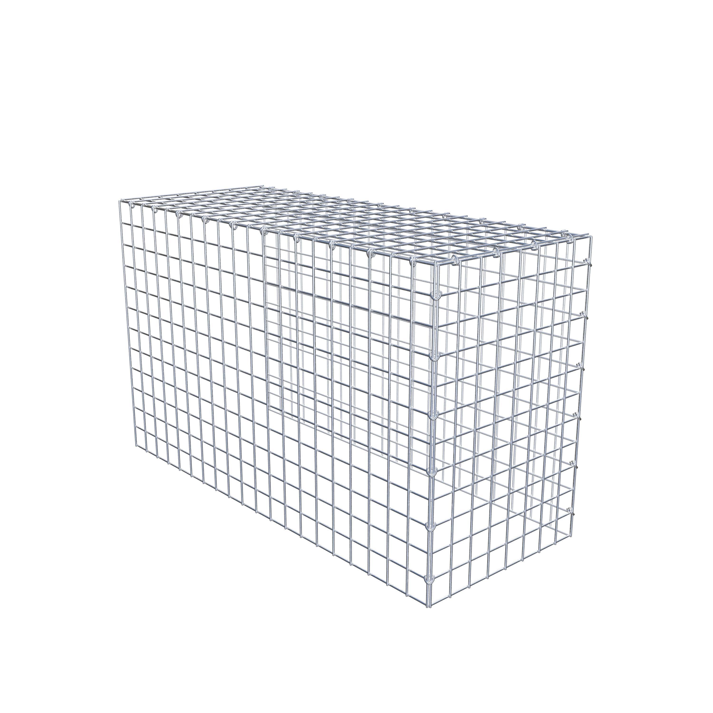 Fästbar gabion typ 4 100 cm x 60 cm x 40 cm (L x H x D), maskstorlek 5 cm x 5 cm, C-ring