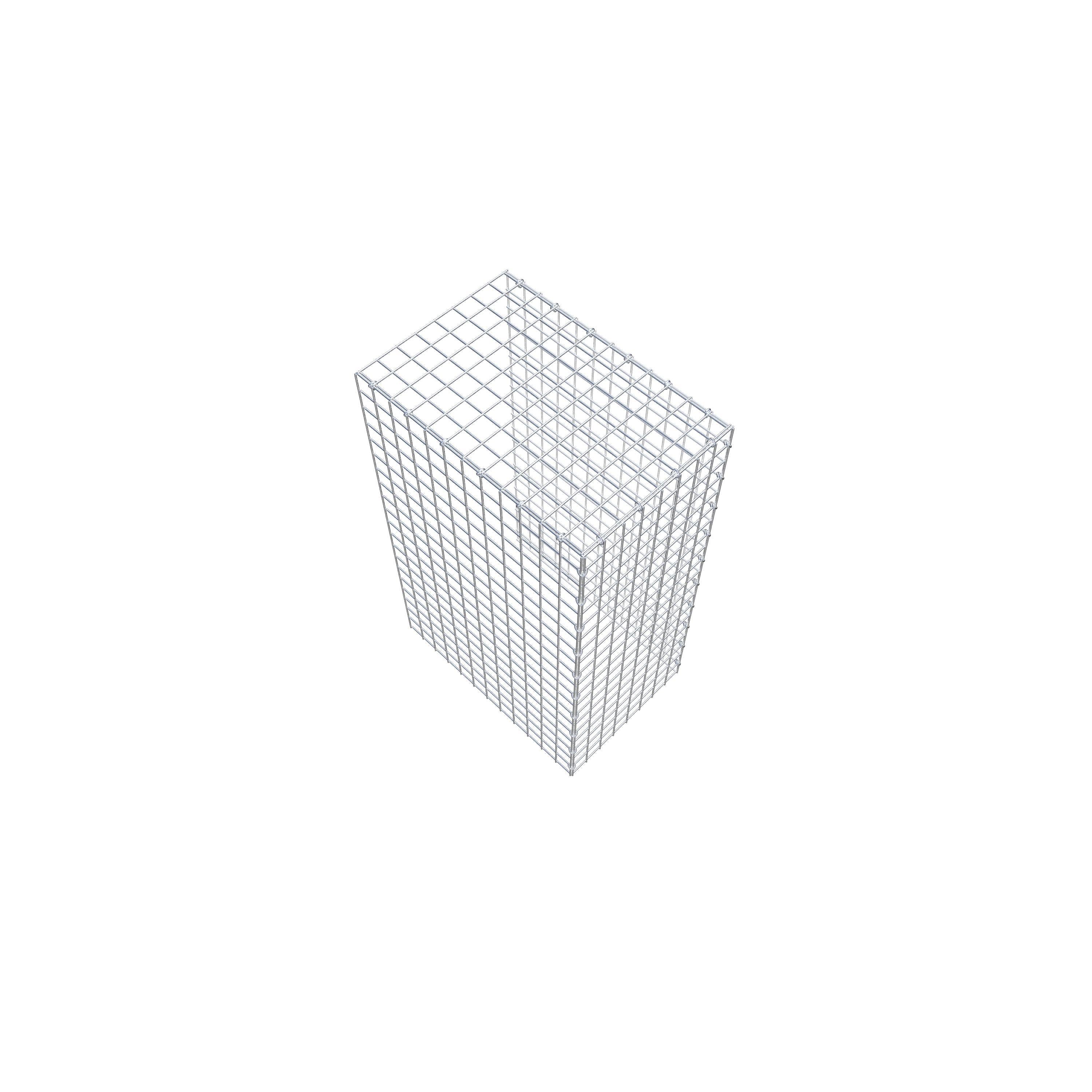 Fästbar gabion typ 4 100 cm x 60 cm x 40 cm (L x H x D), maskstorlek 5 cm x 5 cm, C-ring