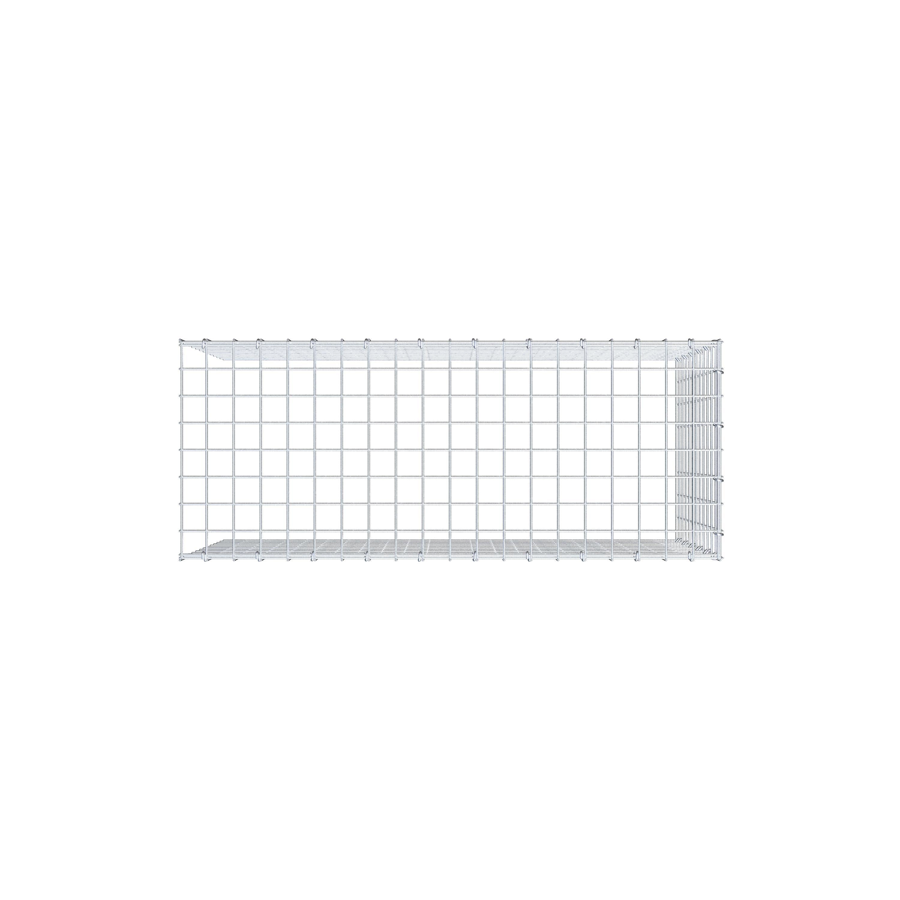 Fästbar gabion typ 4 100 cm x 60 cm x 40 cm (L x H x D), maskstorlek 5 cm x 5 cm, C-ring