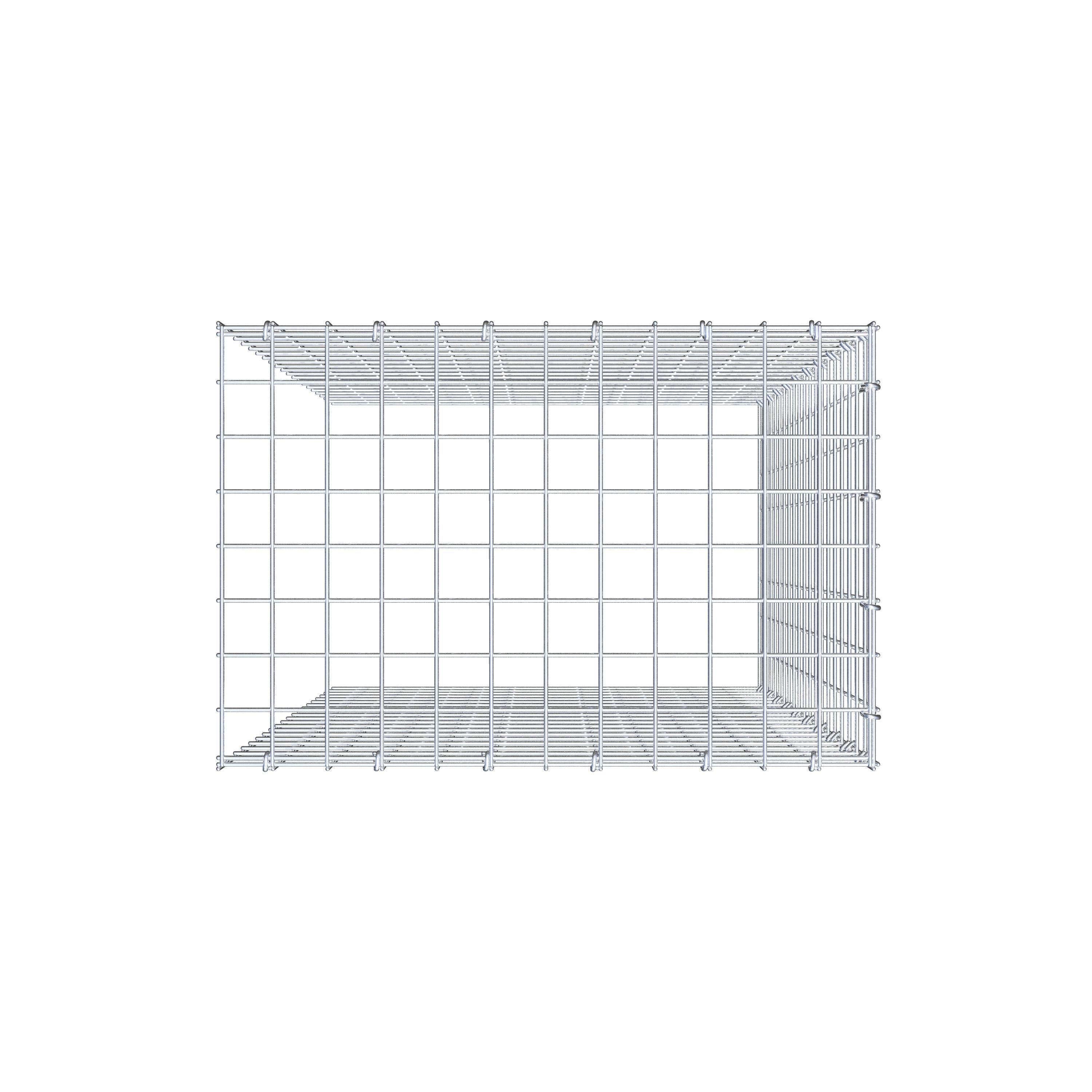 Fästbar gabion typ 4 100 cm x 60 cm x 40 cm (L x H x D), maskstorlek 5 cm x 5 cm, C-ring