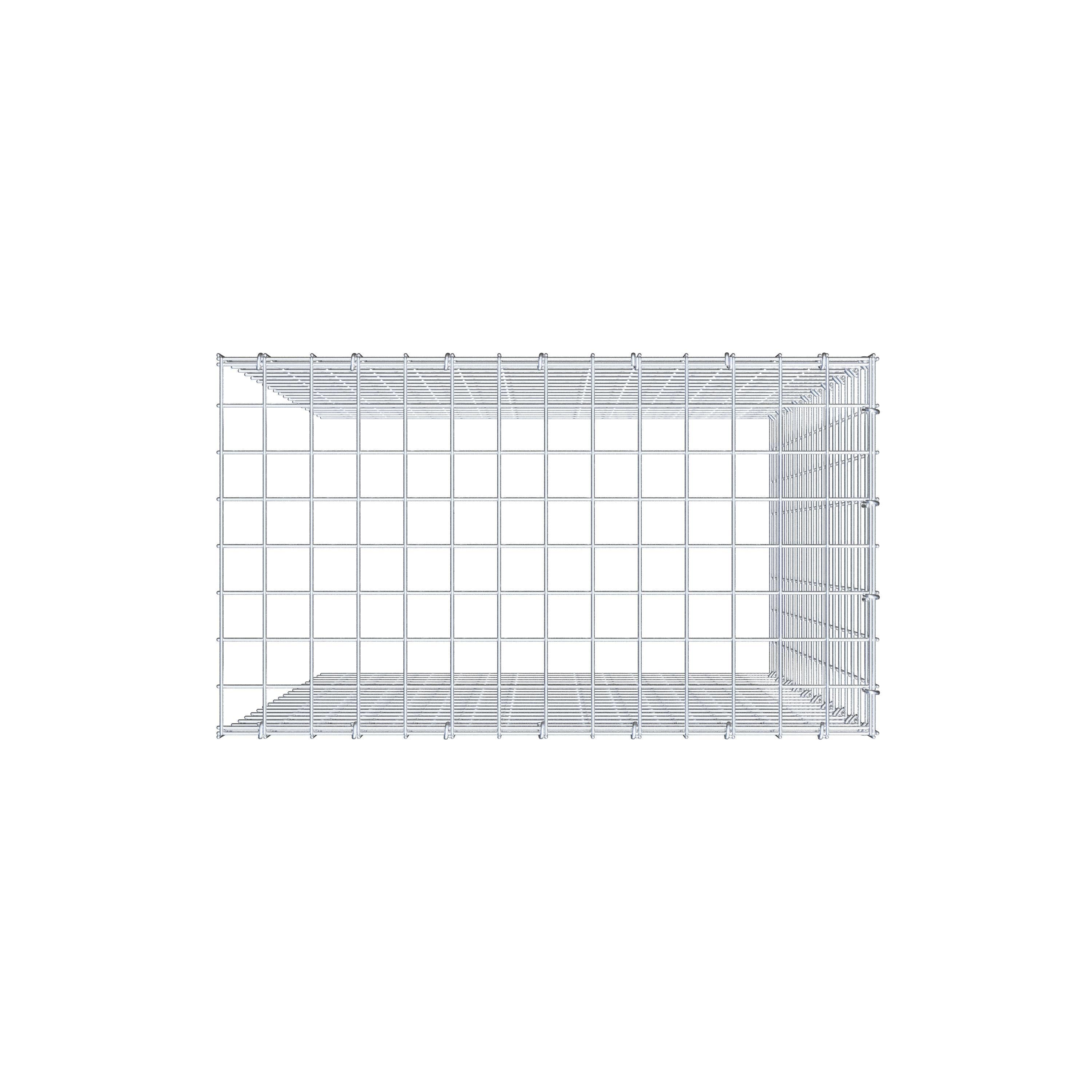 Gabião Tipo 4 100 cm x 70 cm x 40 cm (C x A x P), malhagem 5 cm x 5 cm, anel C