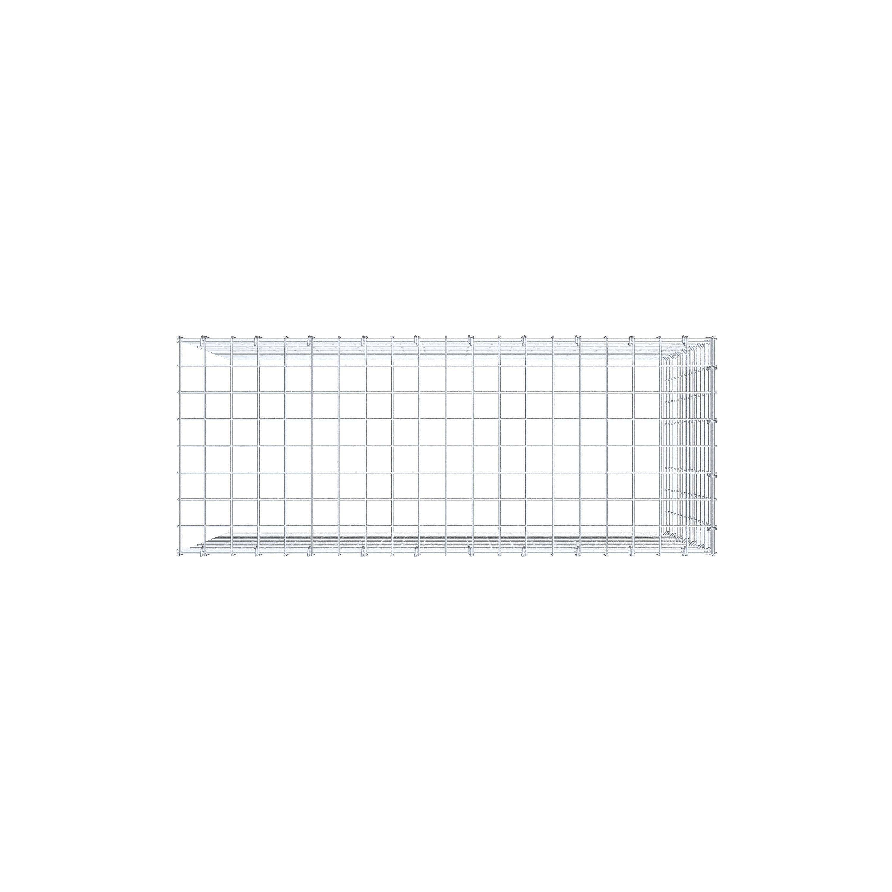 Gabião Tipo 4 100 cm x 70 cm x 40 cm (C x A x P), malhagem 5 cm x 5 cm, anel C