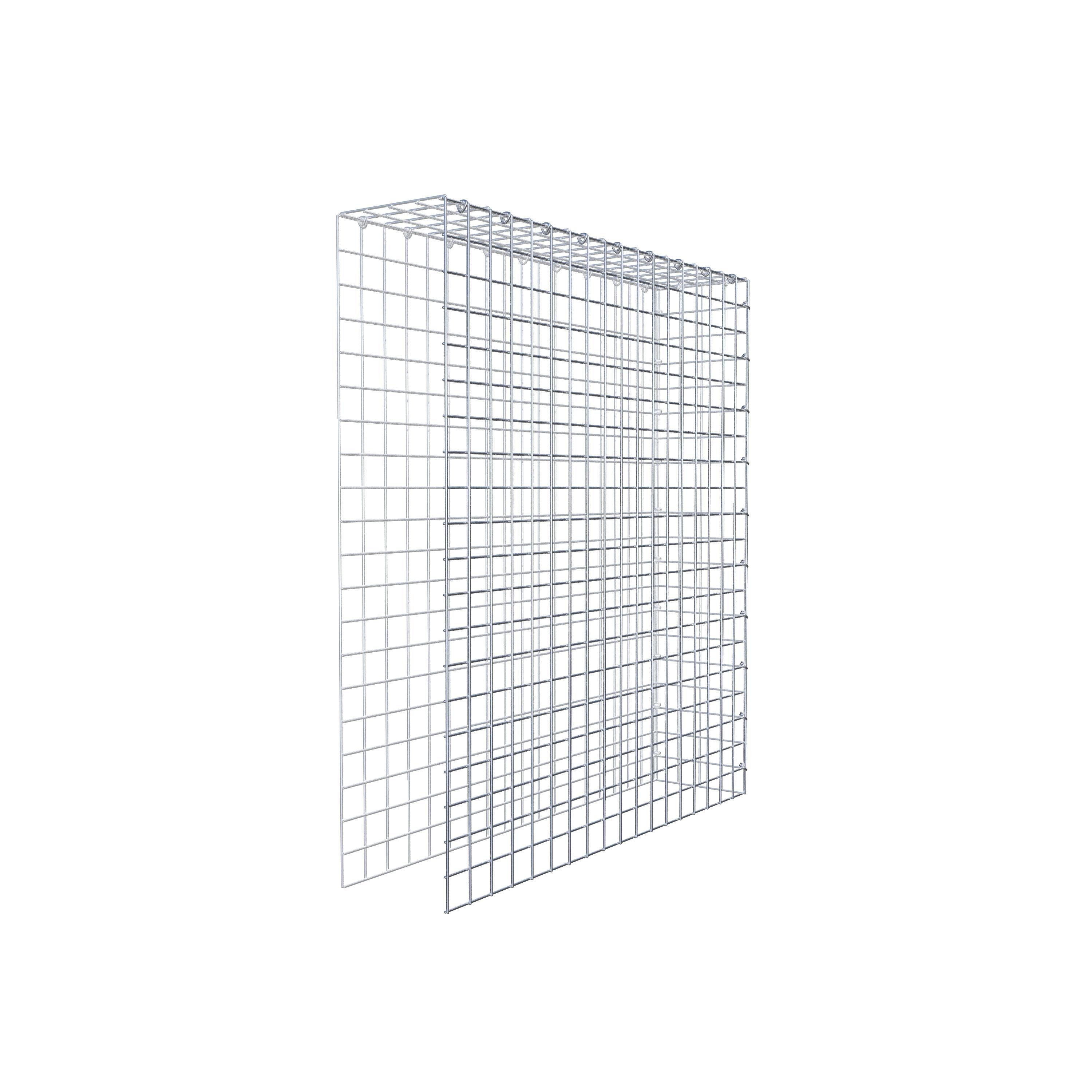 Gavión complementario de tipo 4 100 cm x 90 cm x 20 cm (L x A x P), malla 5 cm x 5 cm, anillo en C