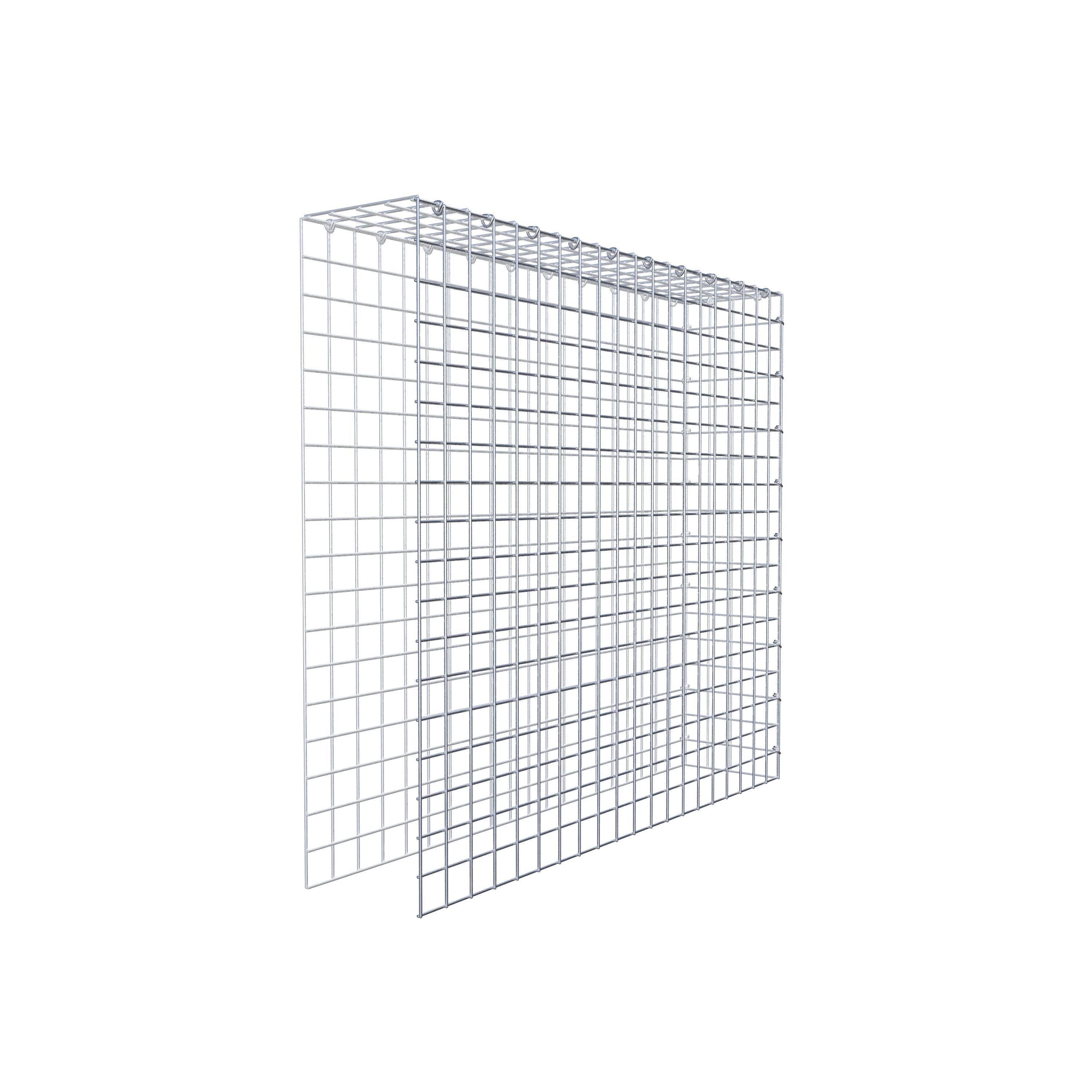 Gavión complementario de tipo 4 100 cm x 90 cm x 20 cm (L x A x P), malla 5 cm x 5 cm, anillo en C