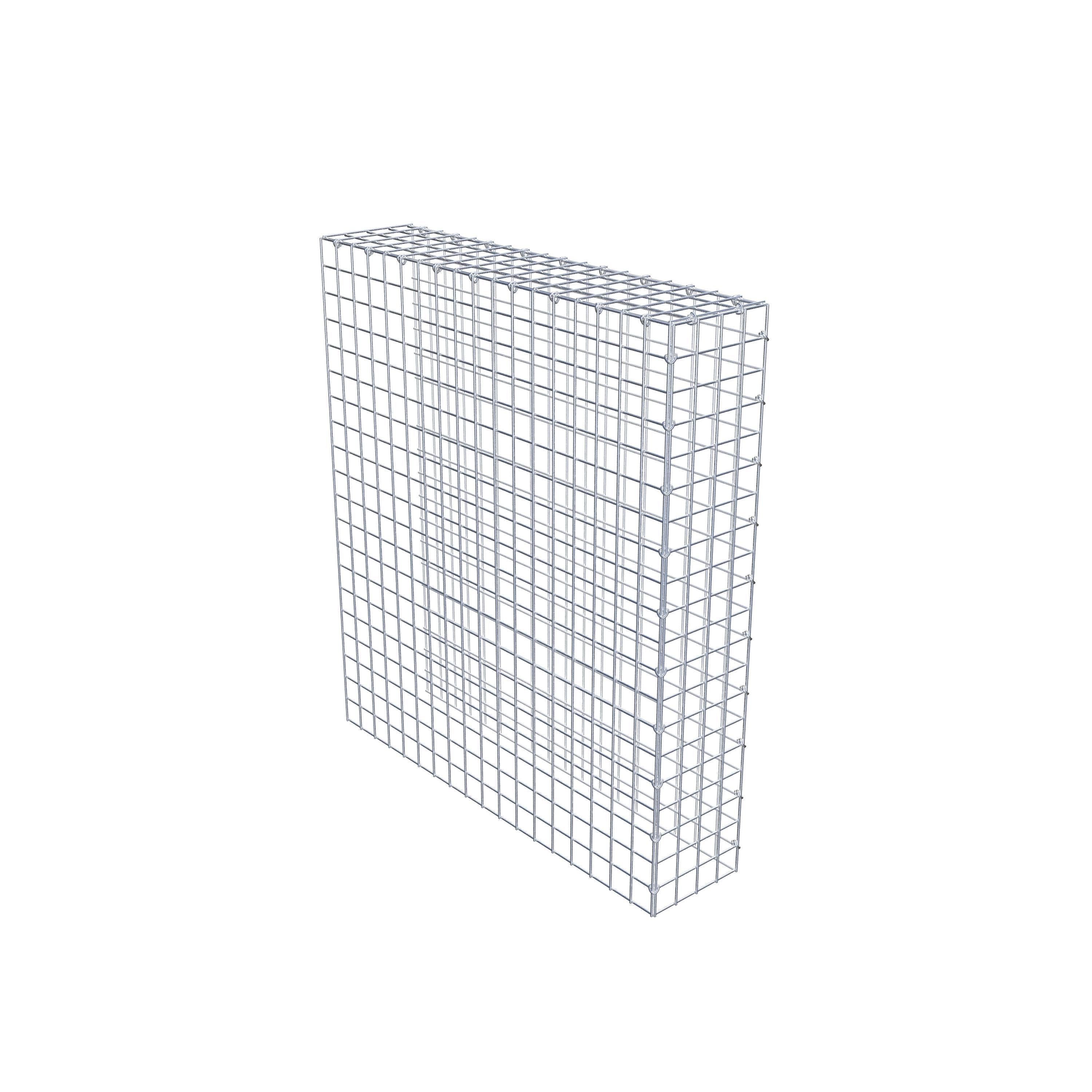 Gavión complementario de tipo 4 100 cm x 90 cm x 20 cm (L x A x P), malla 5 cm x 5 cm, anillo en C