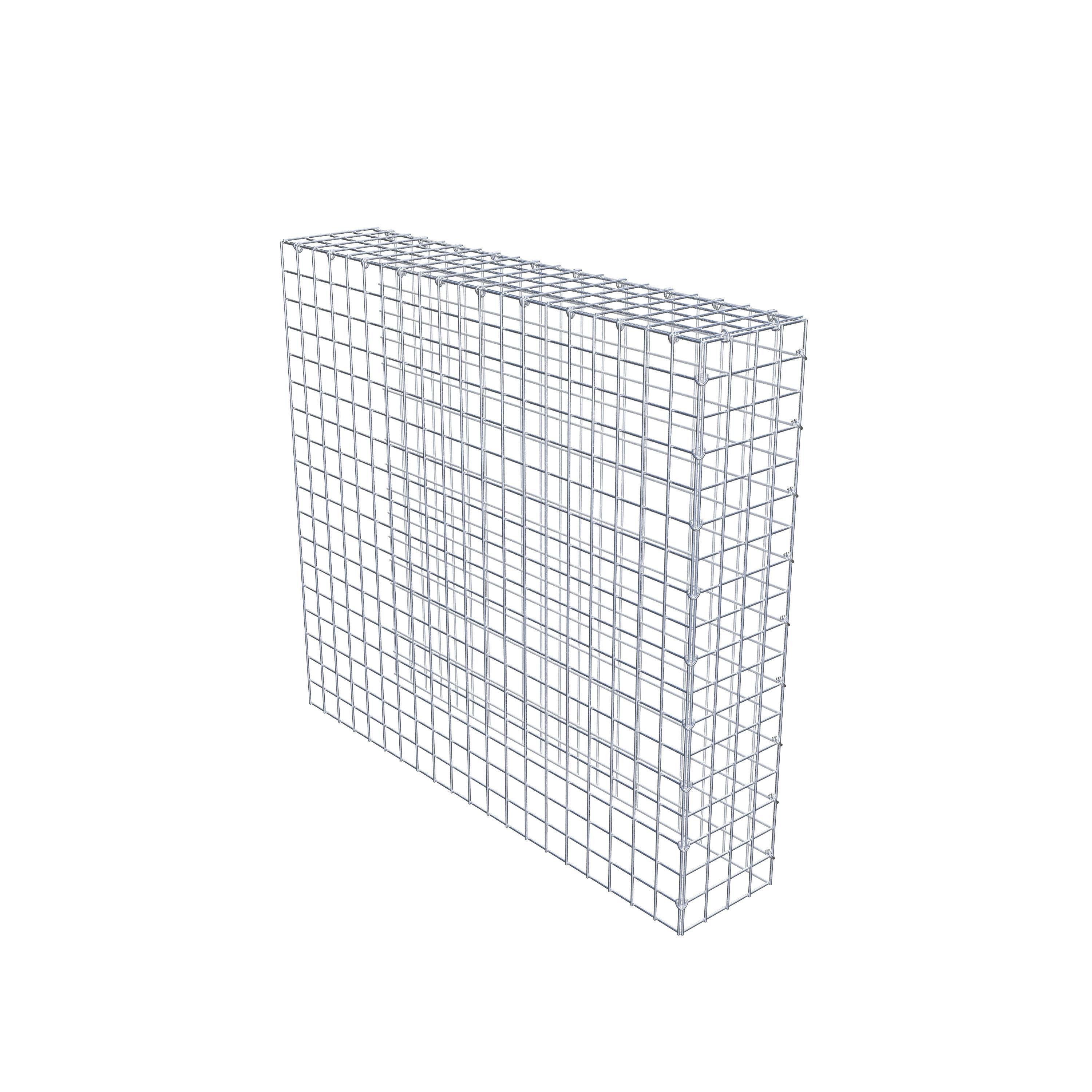 Gavión complementario de tipo 4 100 cm x 90 cm x 20 cm (L x A x P), malla 5 cm x 5 cm, anillo en C