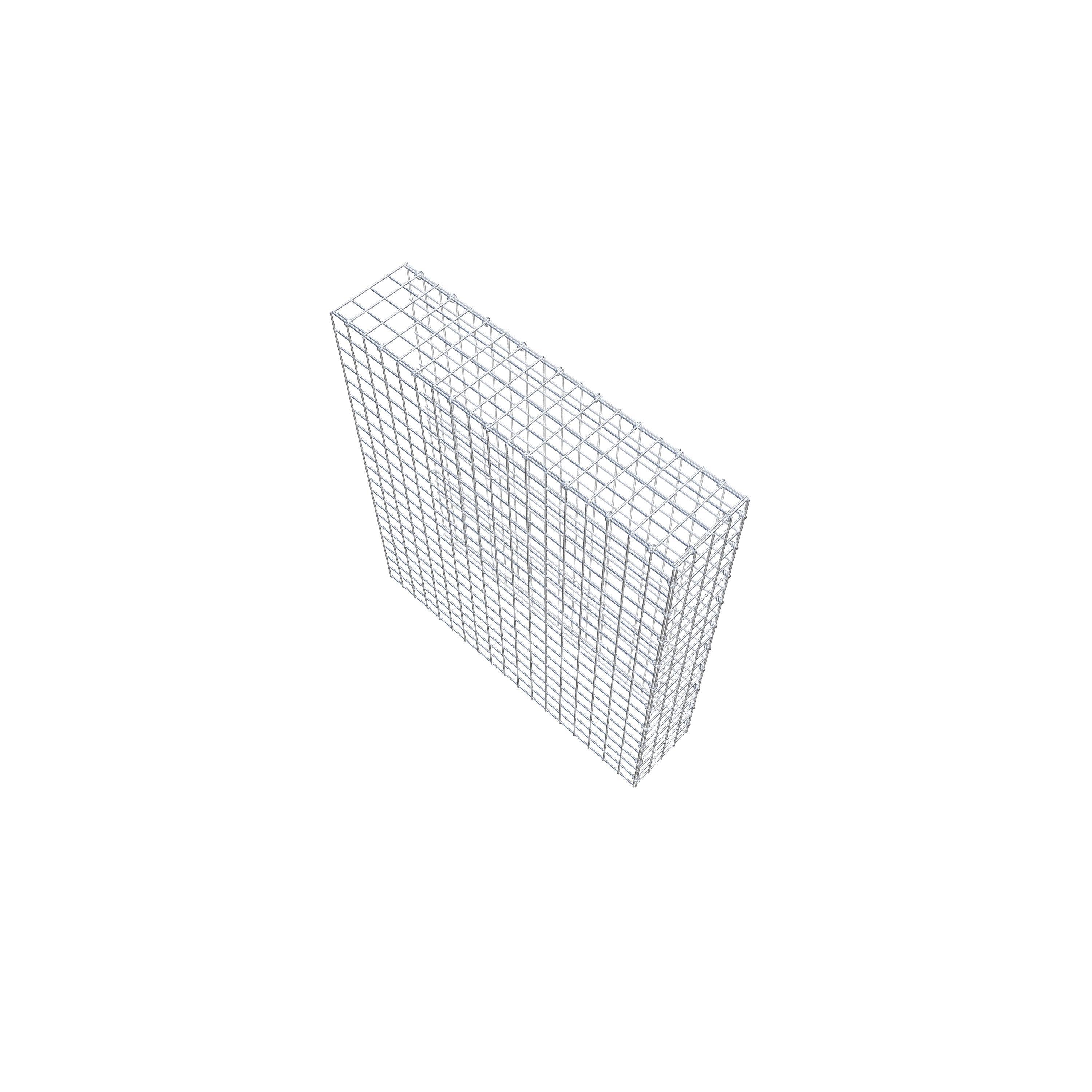 Gavión complementario de tipo 4 100 cm x 90 cm x 20 cm (L x A x P), malla 5 cm x 5 cm, anillo en C