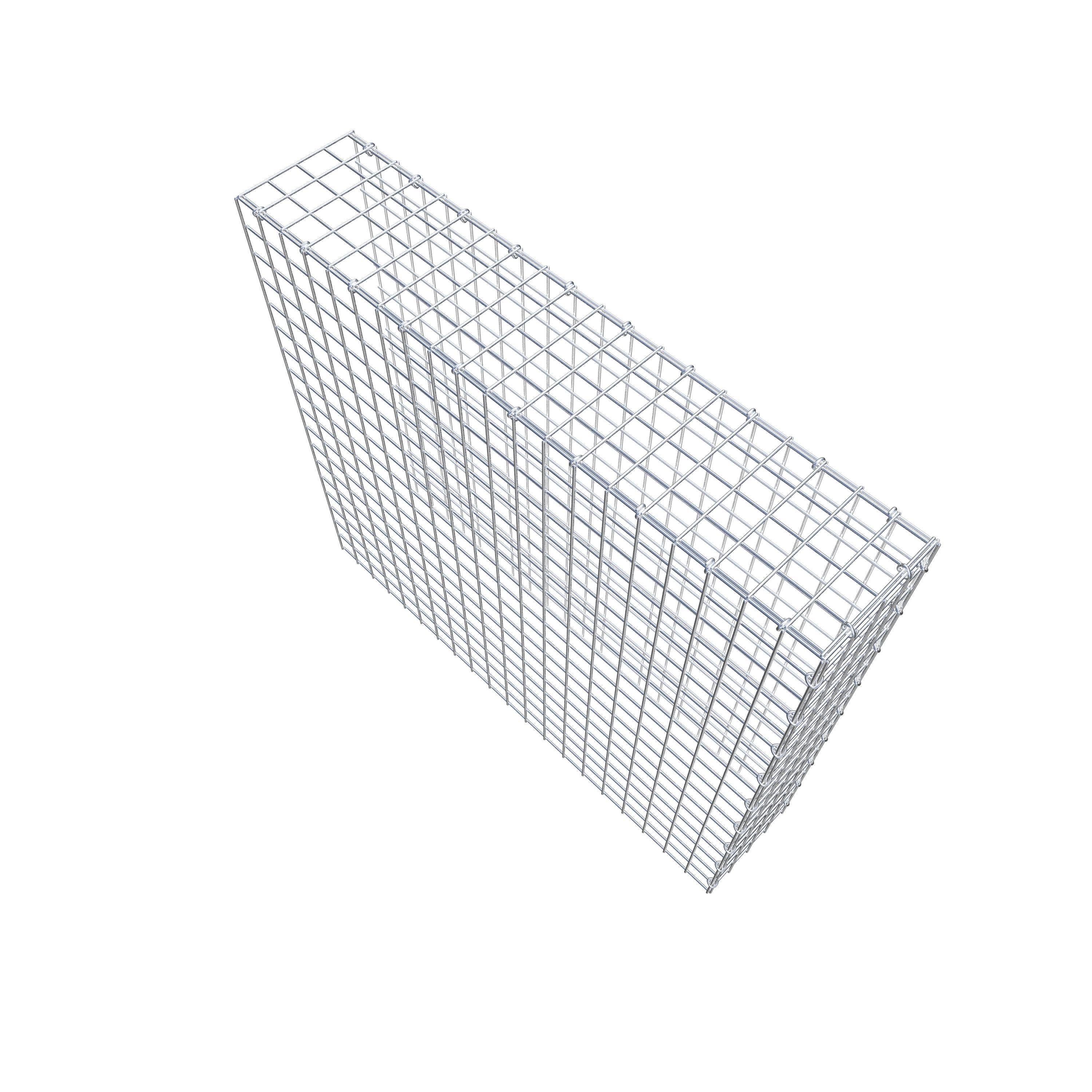 Gavión complementario de tipo 4 100 cm x 90 cm x 20 cm (L x A x P), malla 5 cm x 5 cm, anillo en C