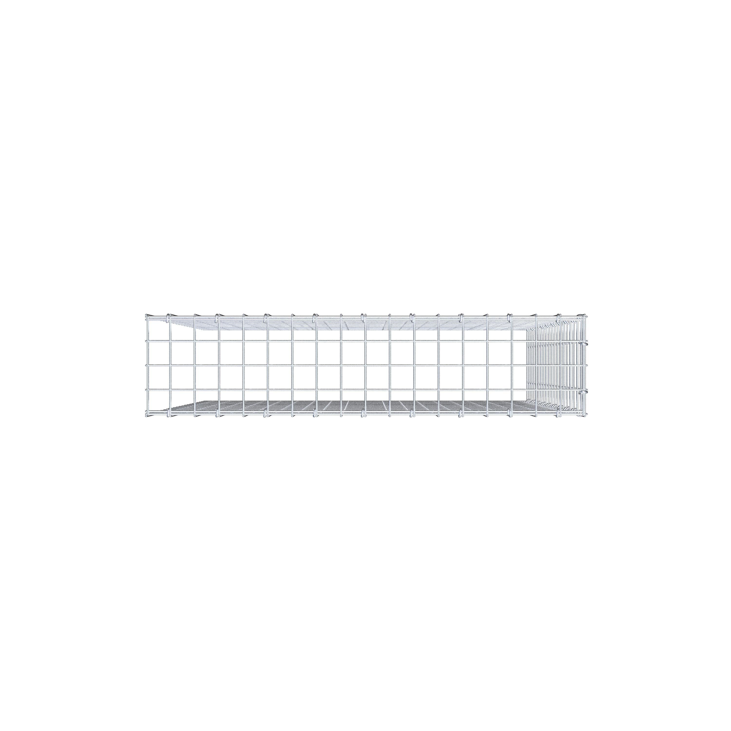 Gavión complementario de tipo 4 100 cm x 90 cm x 20 cm (L x A x P), malla 5 cm x 5 cm, anillo en C